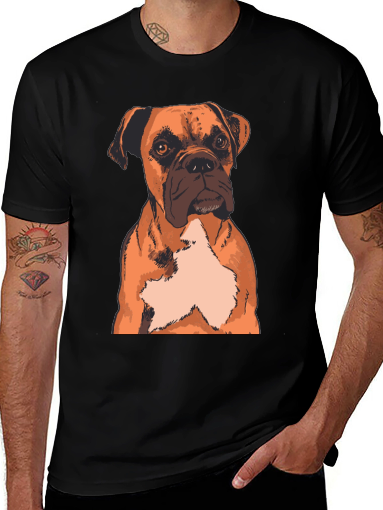 Variant 14 of Boxer Dog Graphic Print T-Shirt