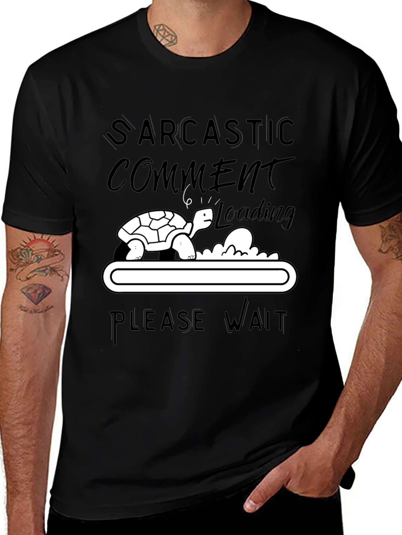 Variant 24 of Sarcastic Comment Loading Turtle Humor T-Shirt