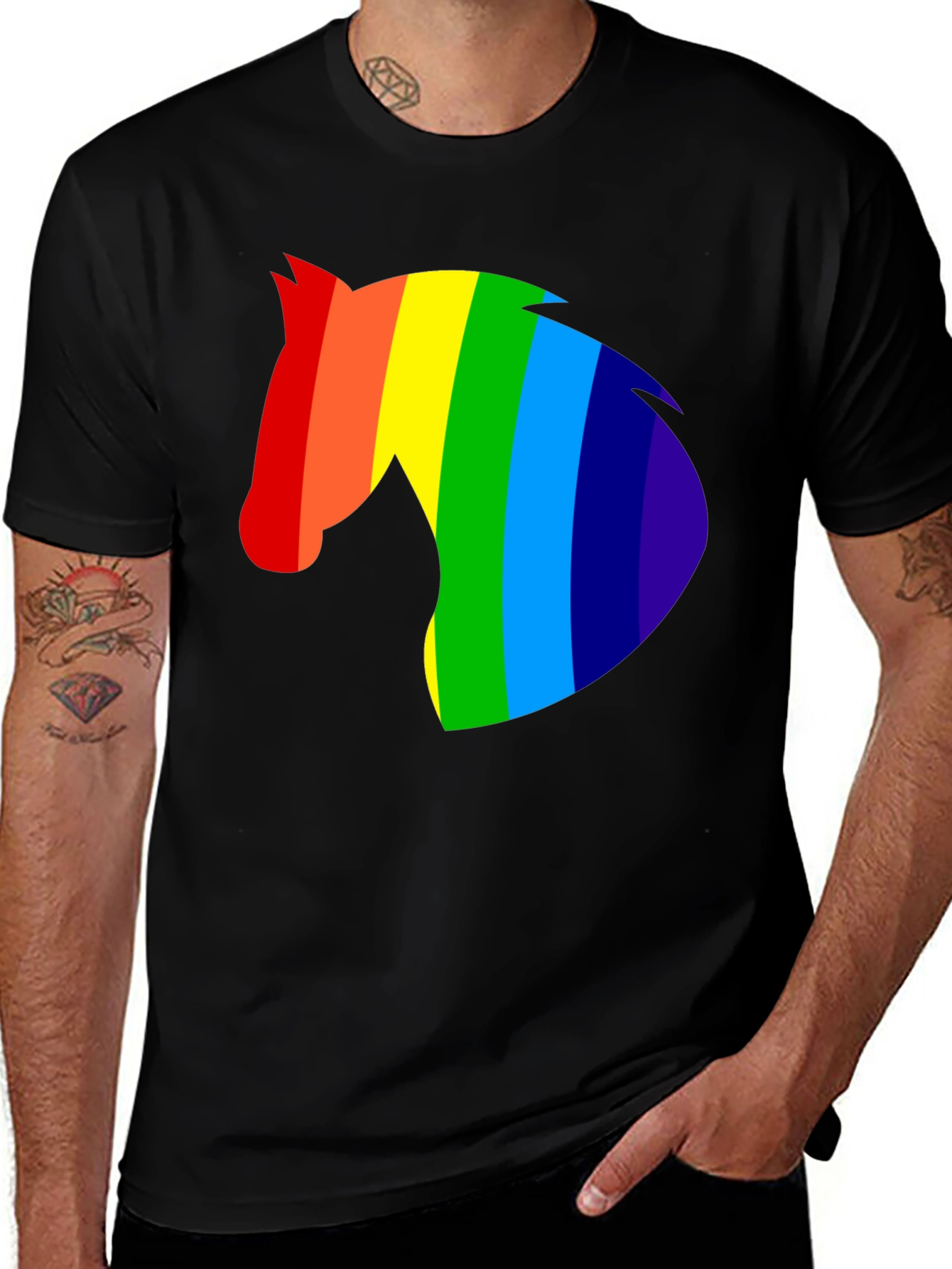 Variant 7 of Rainbow Horse Graphic Tee