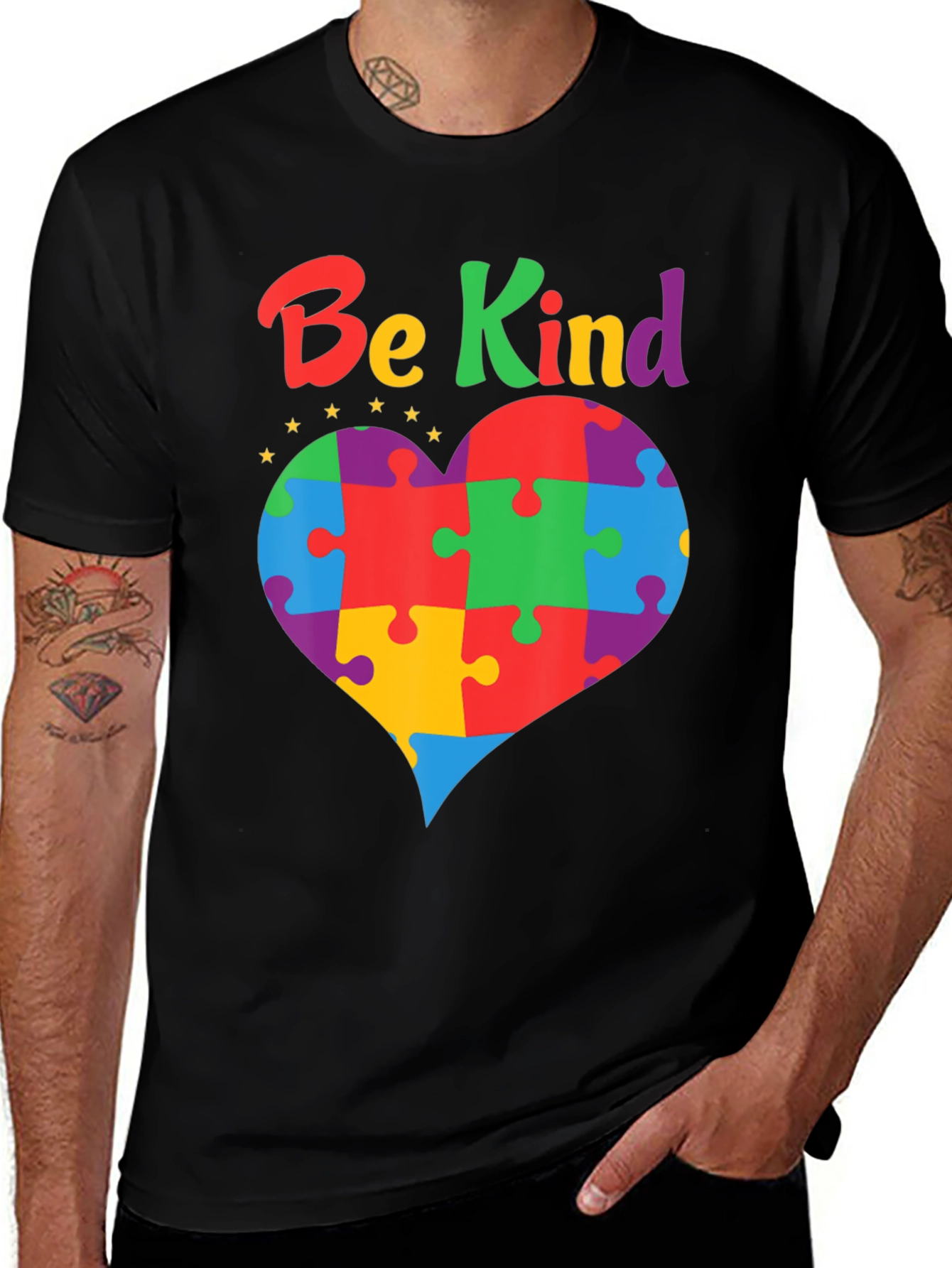 Be Kind Autism Awareness Heart T-Shirt