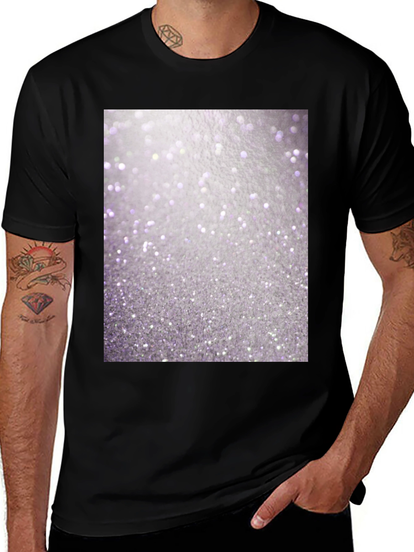 Variant 11 of Sparkle Texture Black Tee