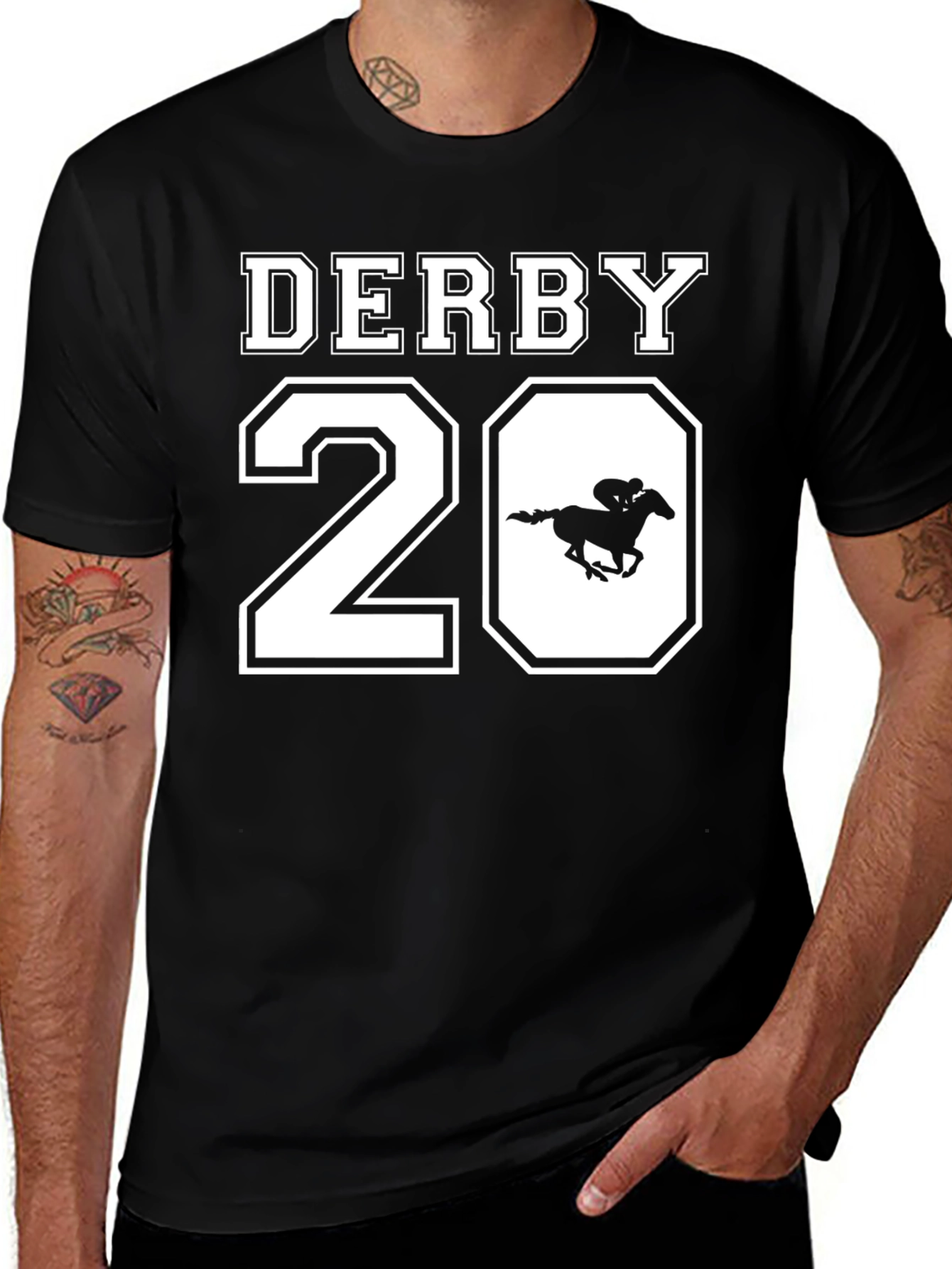 Variant 25 of Derby 20 Horse Racing Graphic T-Shirt