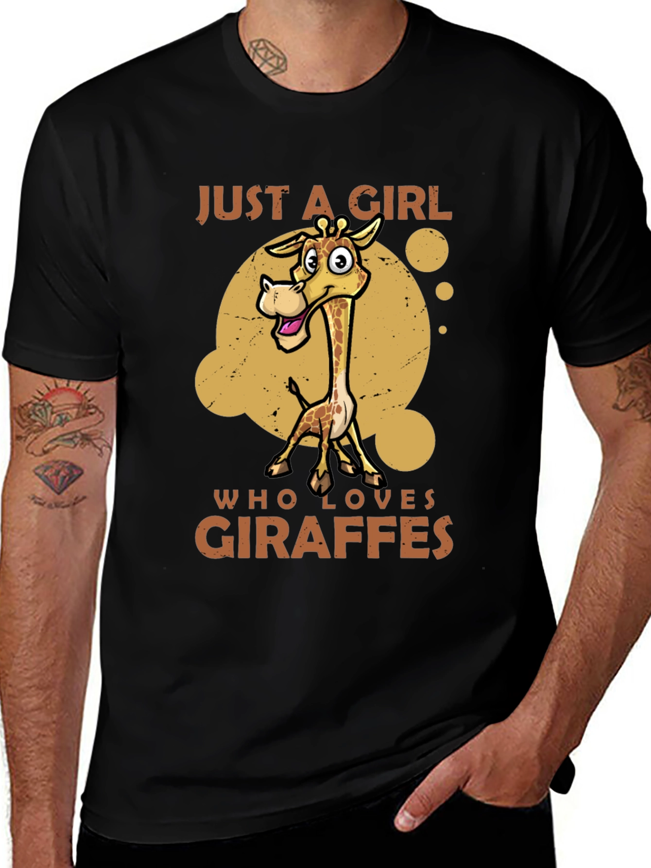 Variant 30 of Giraffe Lover Black T-Shirt