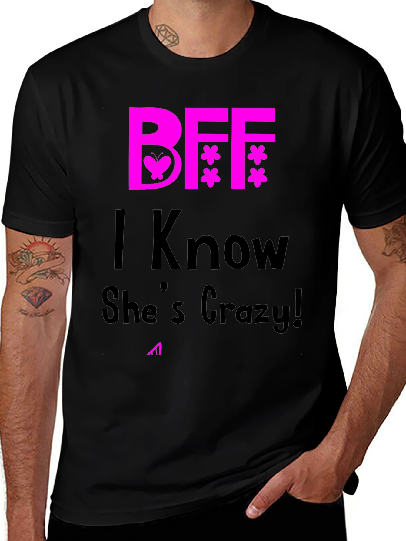 Variant 3 of BFF Crazy! Novelty Graphic T-Shirt