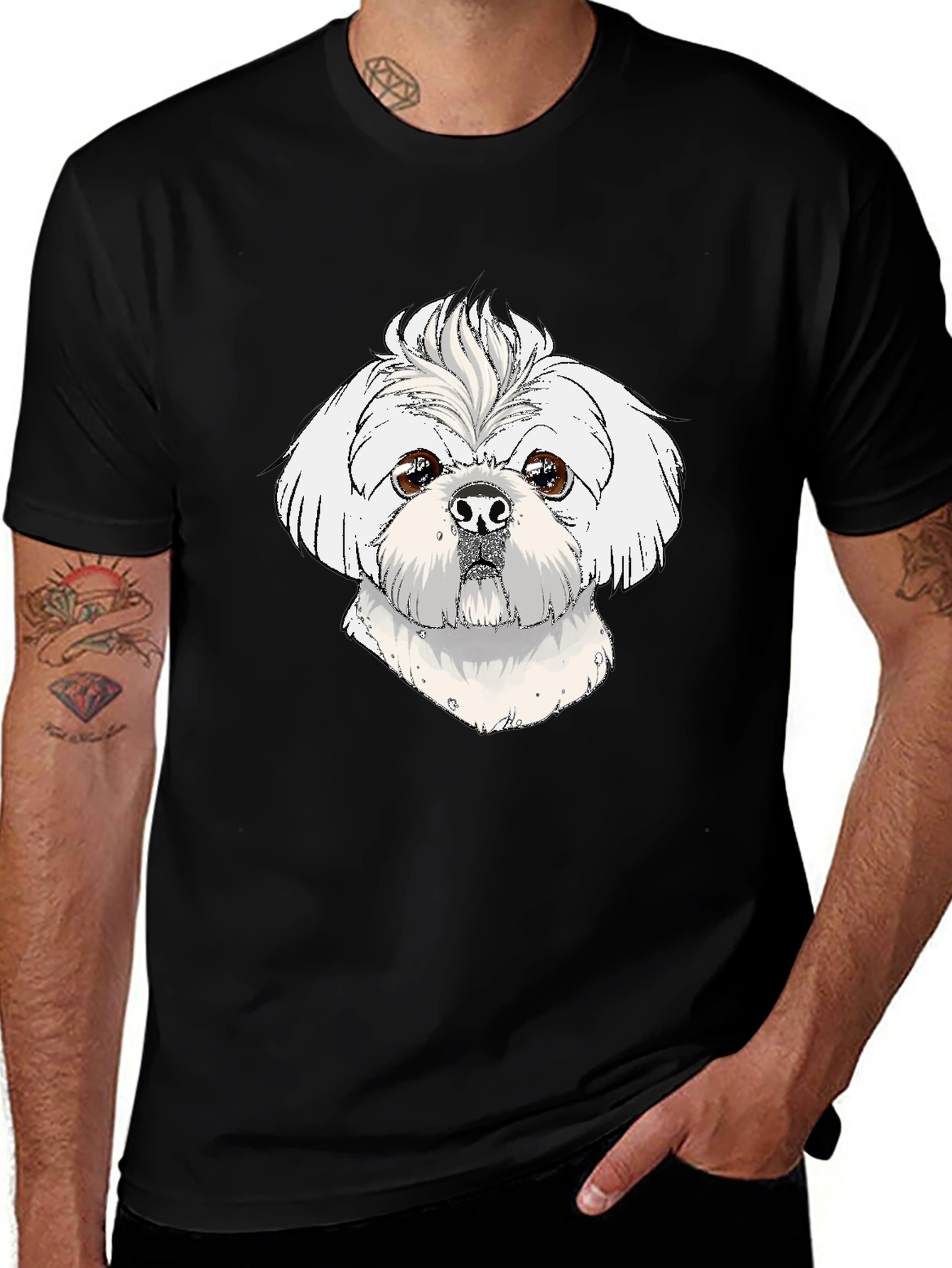 Dog Lover's Tee: Cute Shih Tzu Graphic T-Shirt