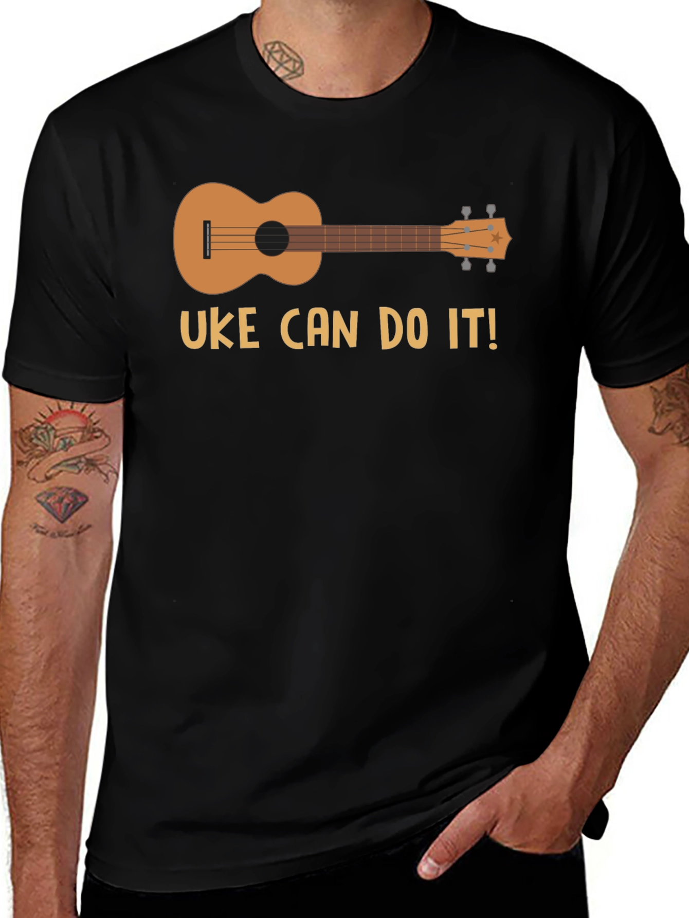 Variant 19 of Uke Can Do It T-Shirt - Ukulele Graphic Tee