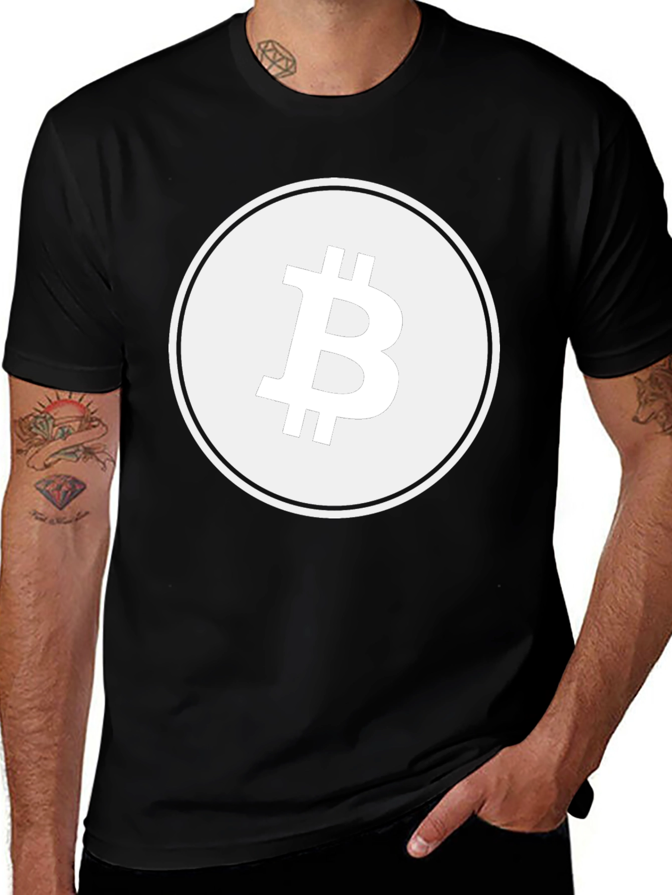 Variant 20 of Bitcoin Logo Black T-Shirt