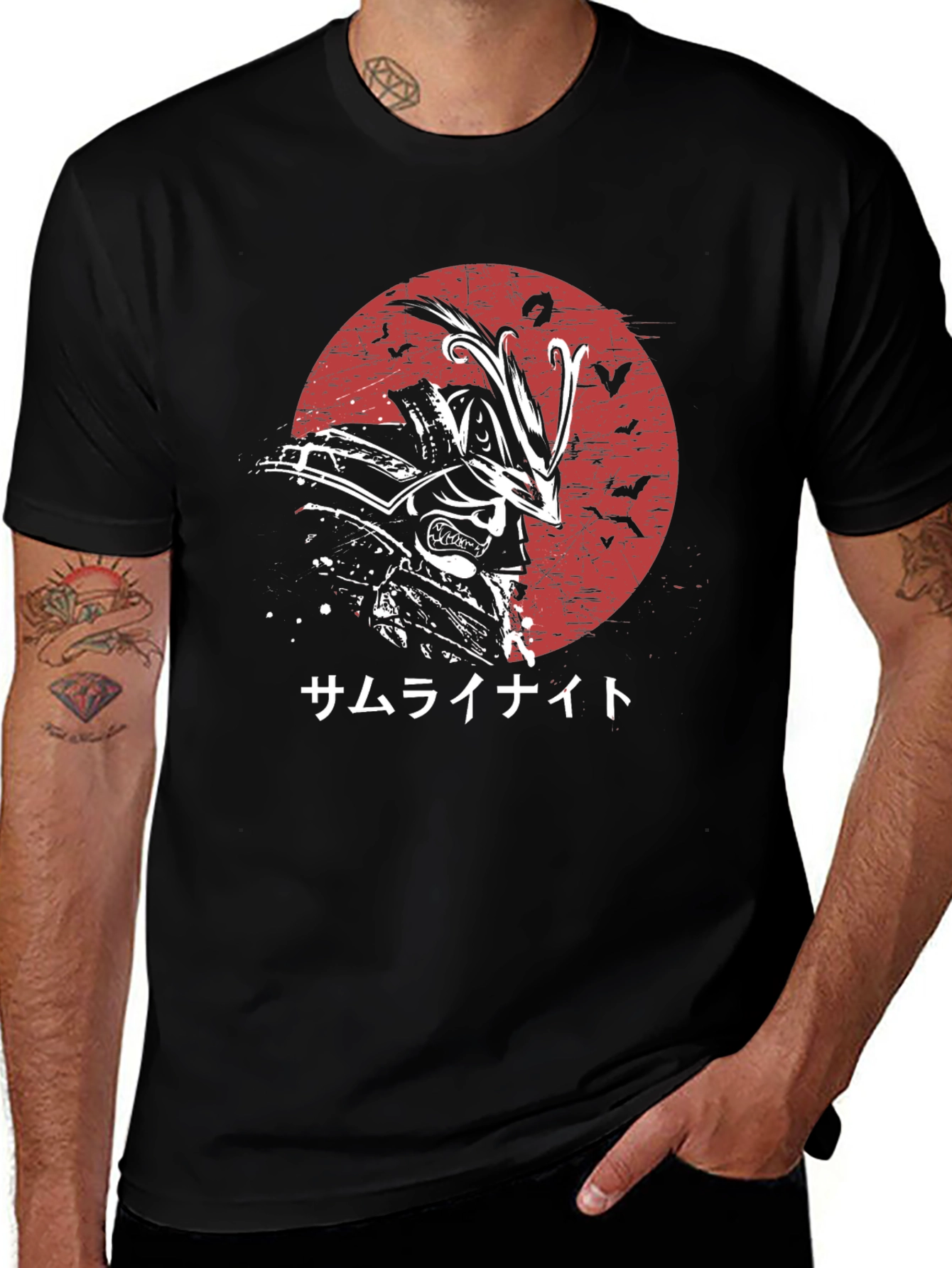 Variant 16 of Samurai Knight Graphic Tee - Unique Design