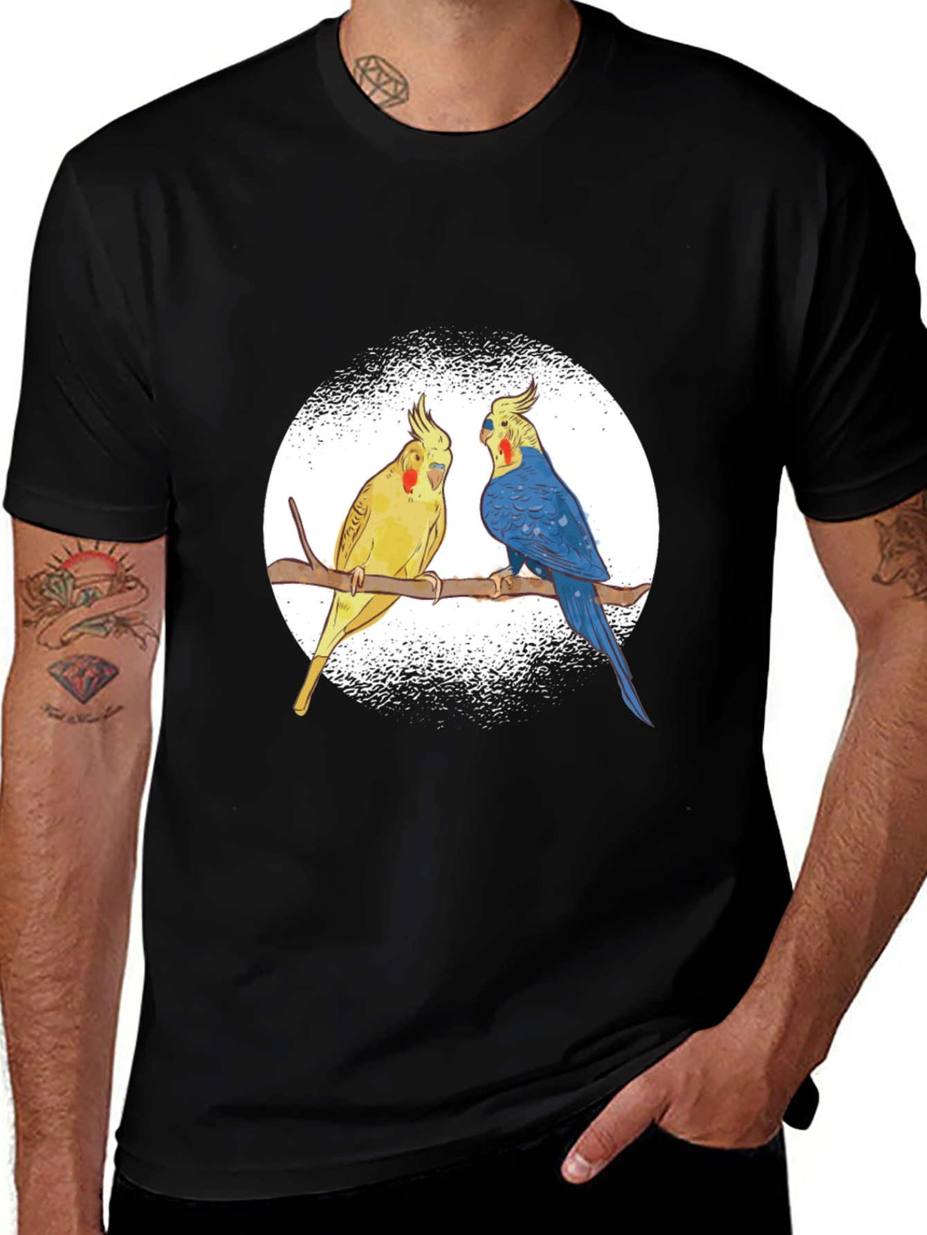 Cockatiel Couple T-Shirt - Bird Lover Tee