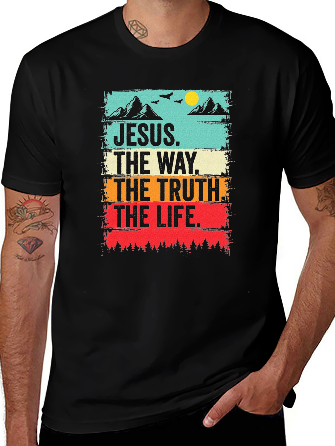 Variant 17 of Jesus The Way Truth Life Graphic Tee