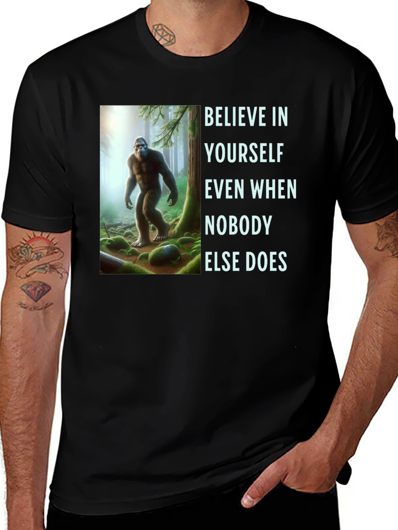 Variant 6 of Believe In Yourself Bigfoot Graphic T-Shirt