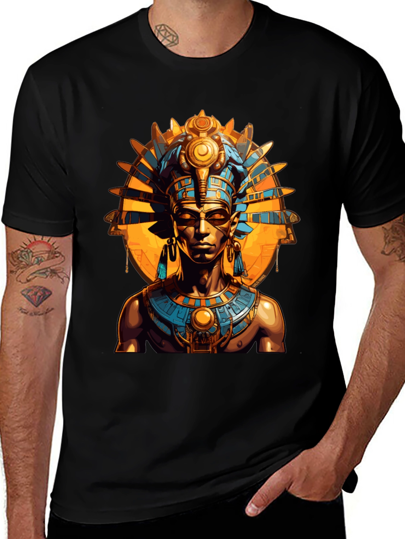 Variant 13 of Egyptian Pharaoh Graphic T-Shirt - Stylish Ancient Design