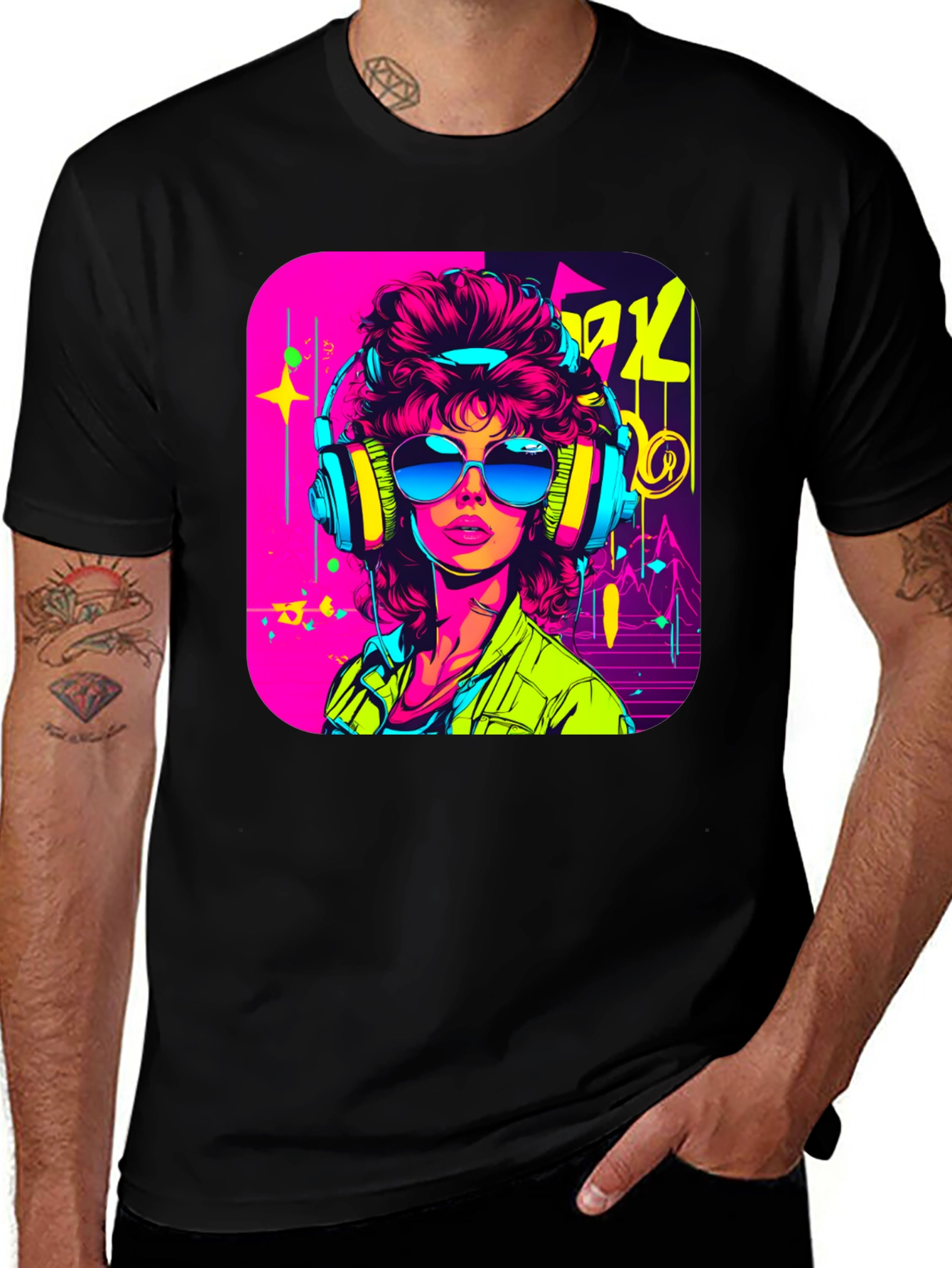 Variant 7 of Retro 80s Neon Graphic T-Shirt