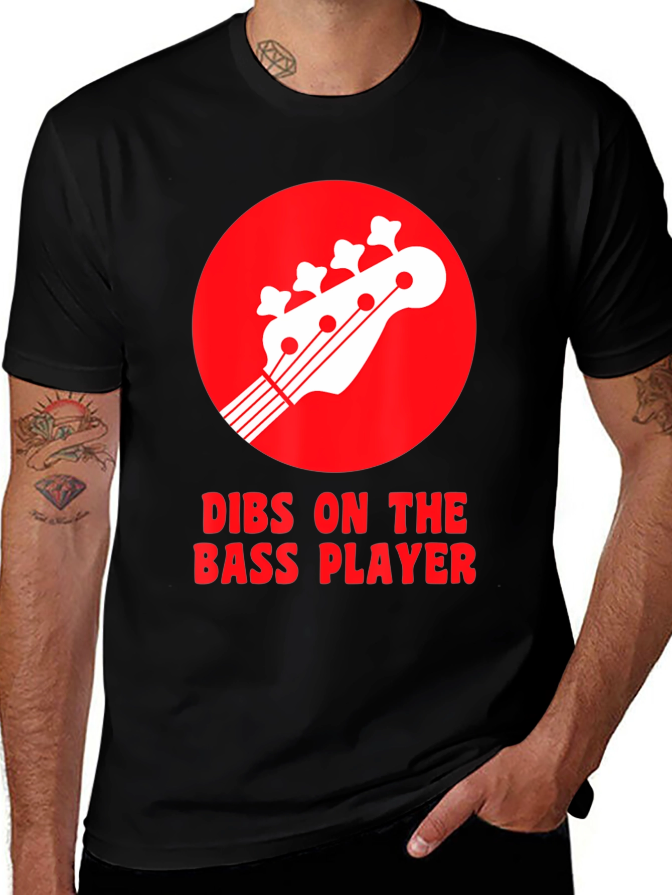 Variant 23 of Dibs on the Bass Player Graphic T-Shirt