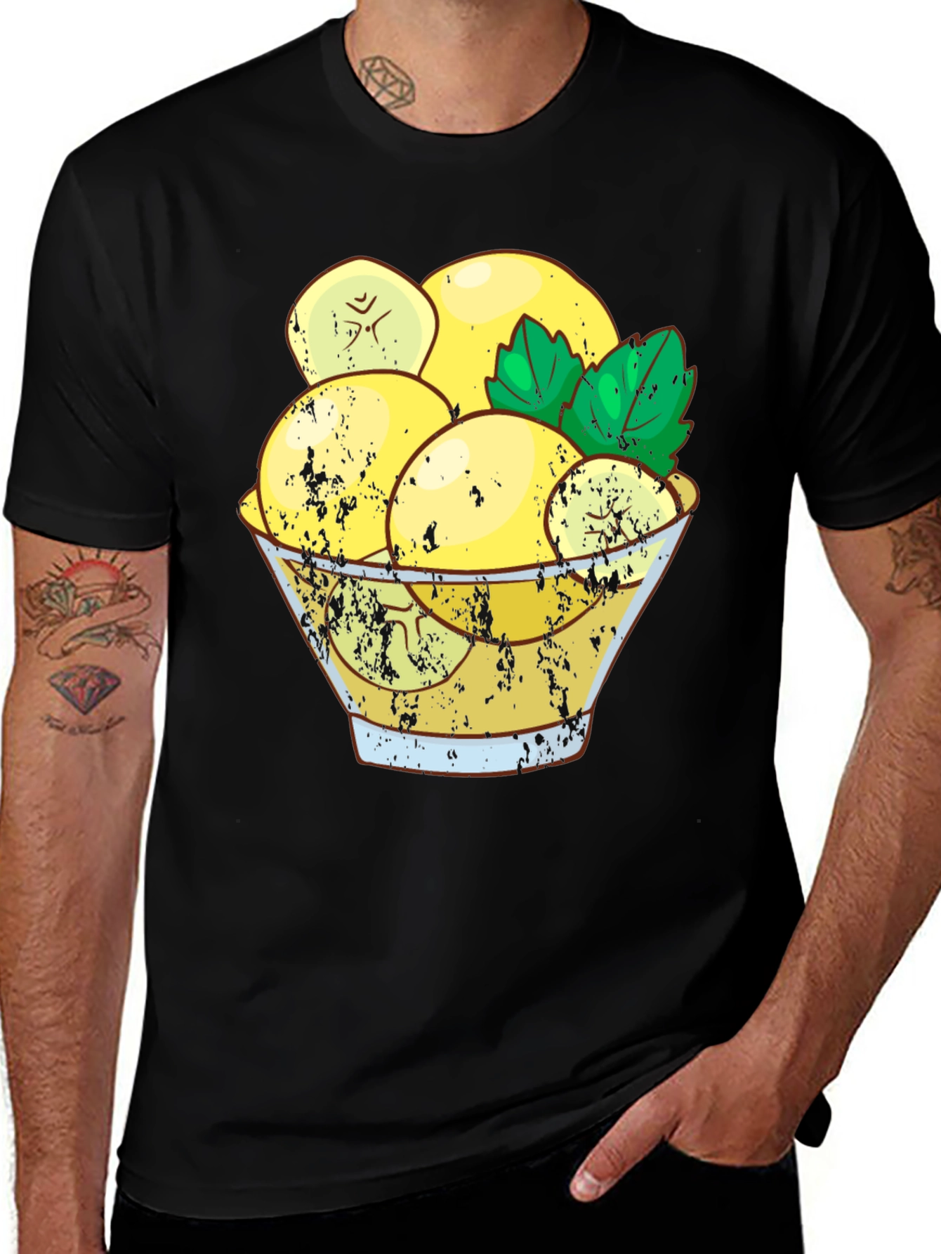 Variant 30 of Lemon Bowl Graphic Tee - Stylish Unisex T-Shirt