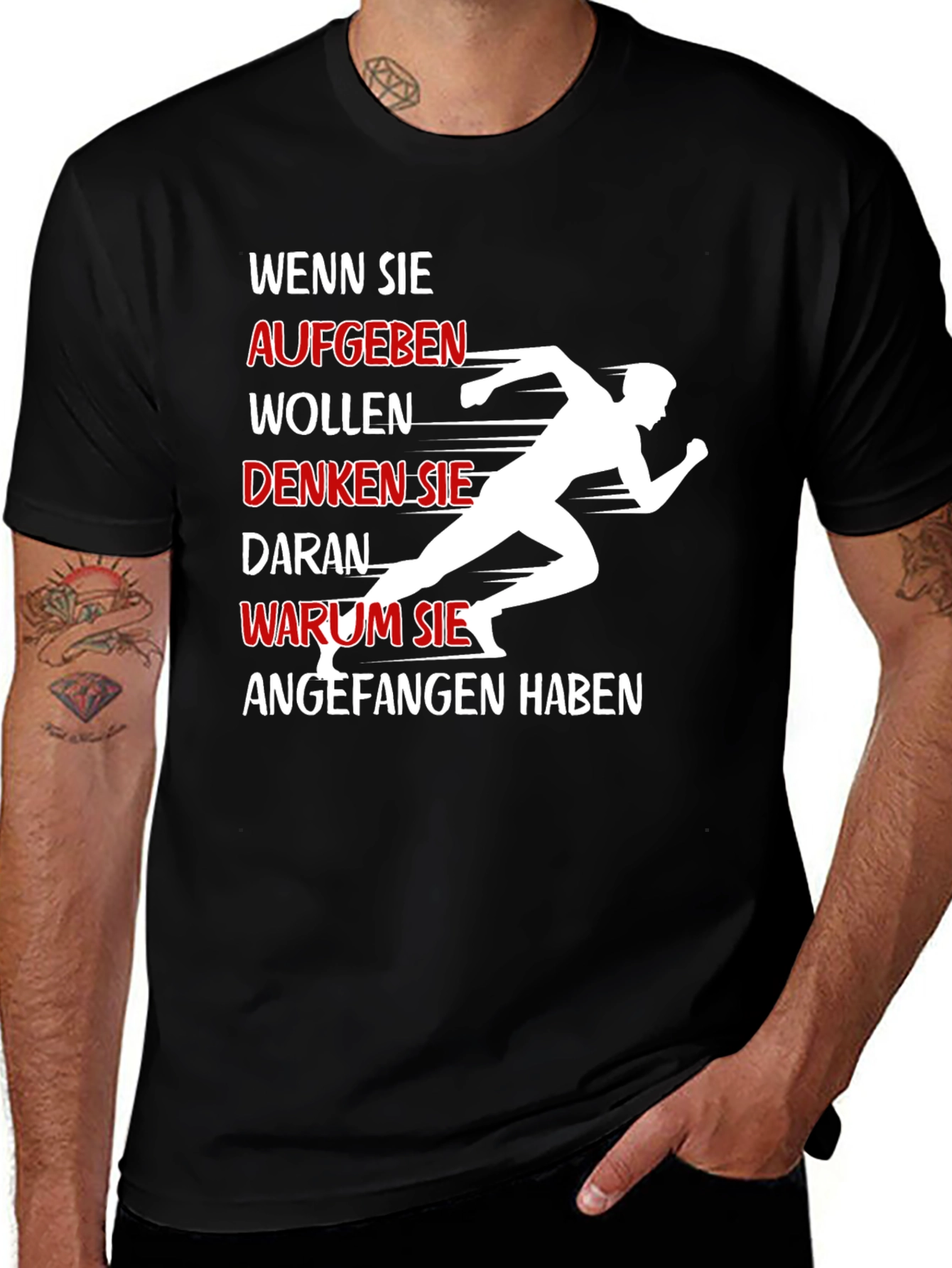Variant 19 of Inspirational Runner T-Shirt - Don't Give Up!