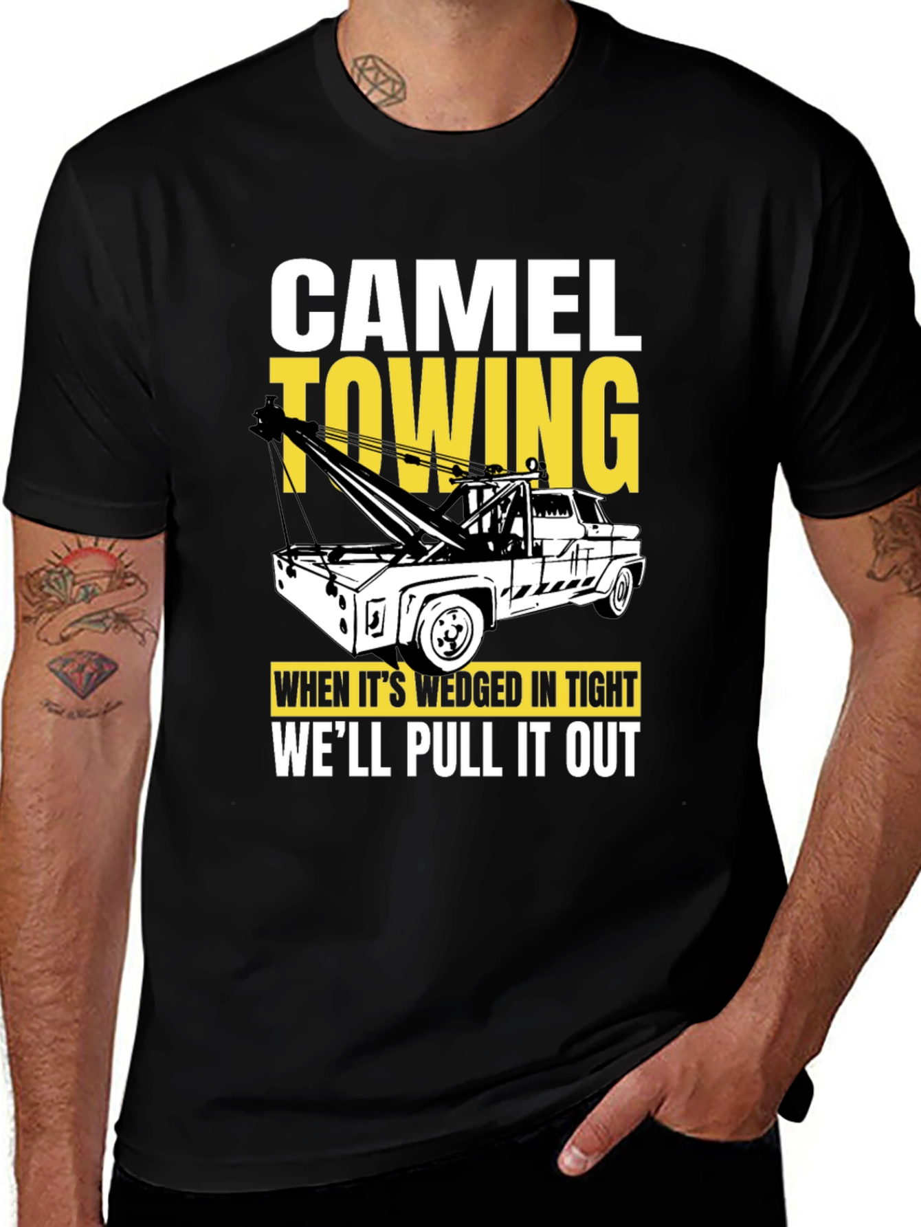 Variant 26 of Camel Towing Black Graphic T-Shirt