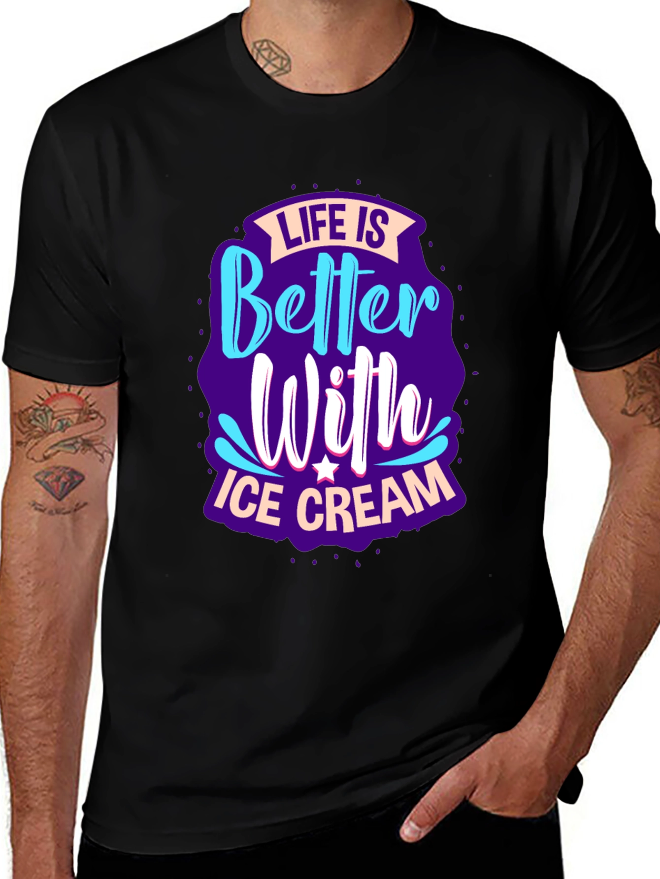 Variant 19 of Life is Better With Ice Cream Graphic Tee