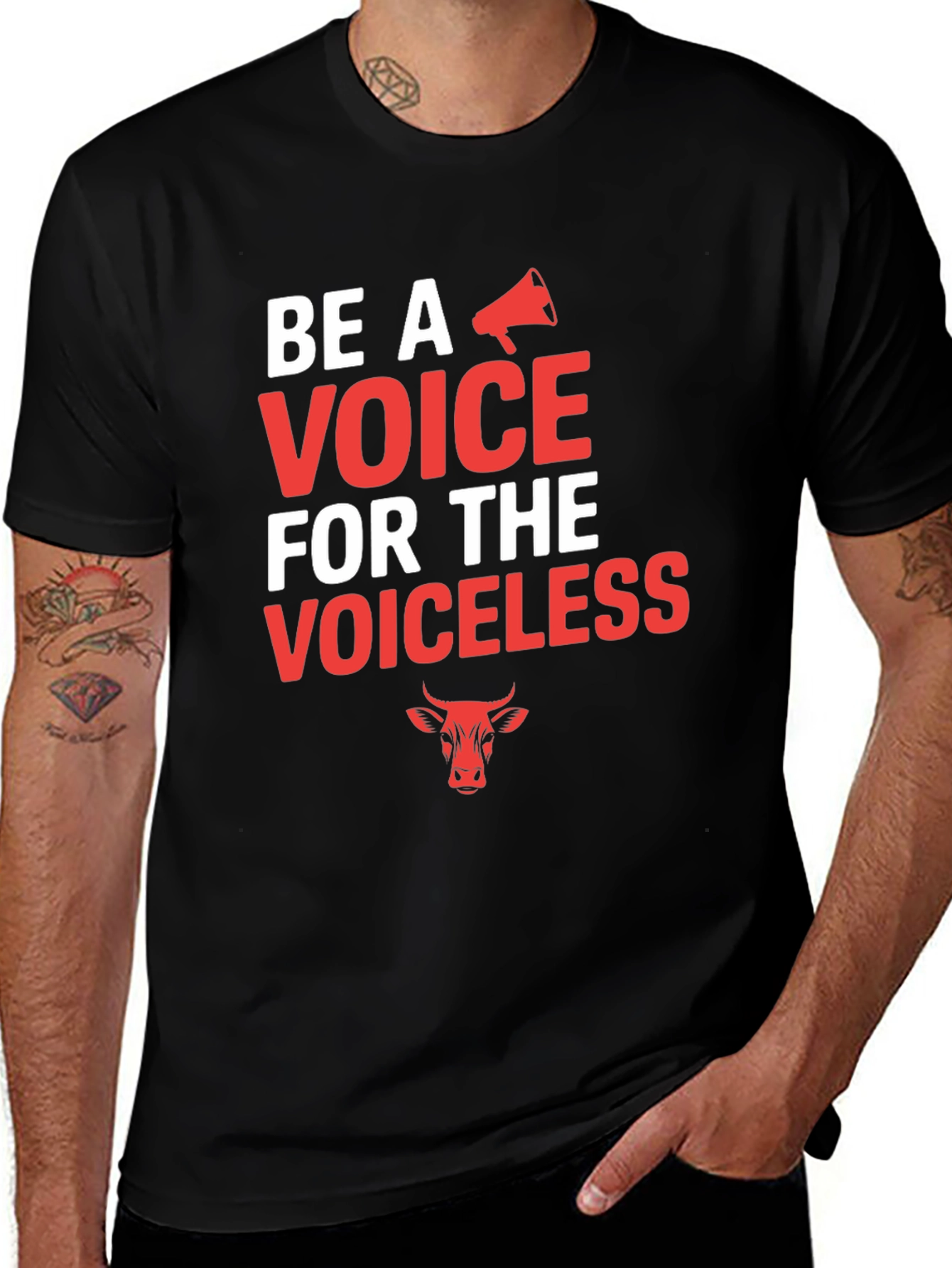 Variant 23 of Voice for the Voiceless Graphic Tee - Vegan Animal Rights