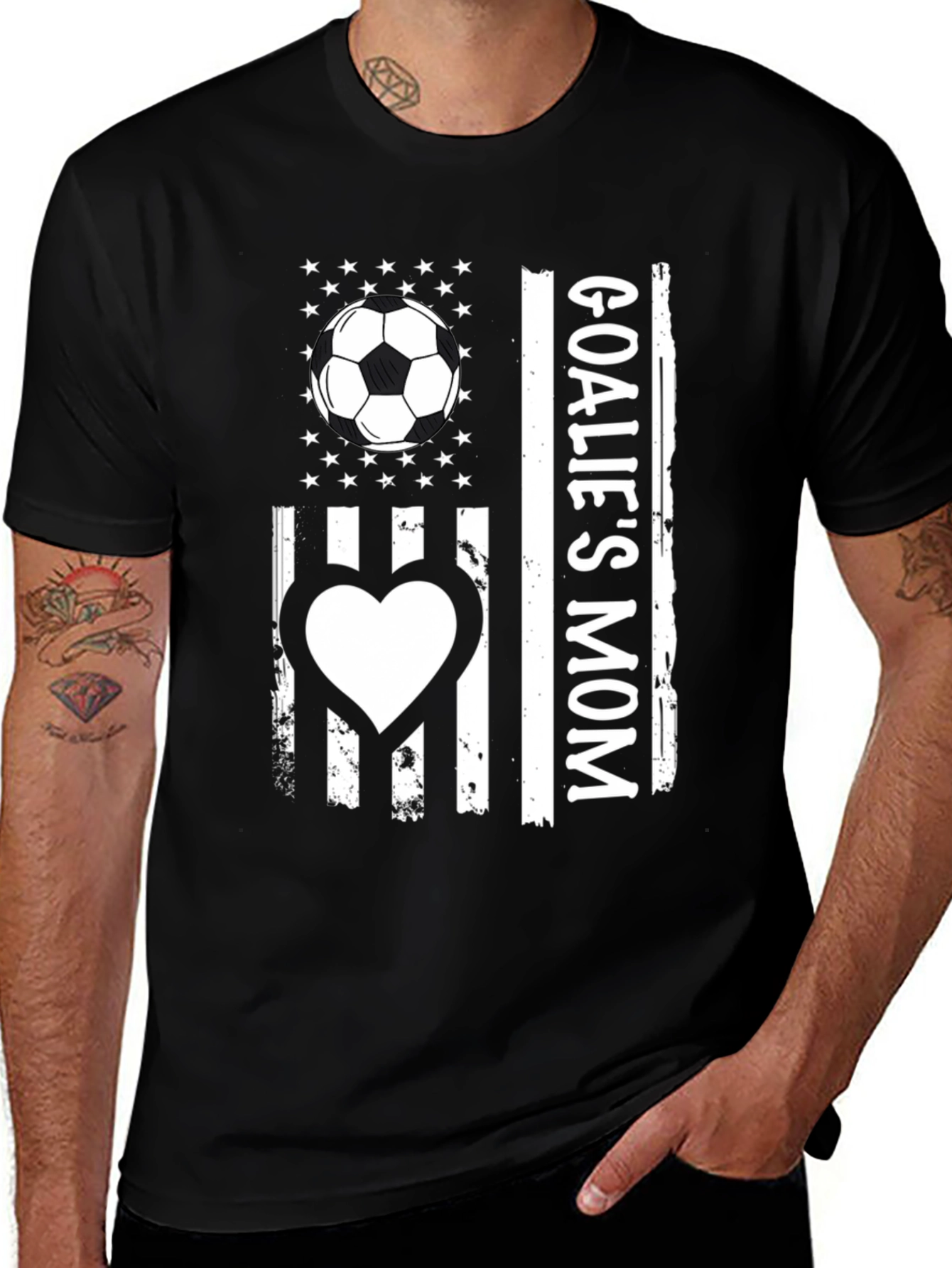 Variant 26 of Goalie's Mom USA Flag T-Shirt