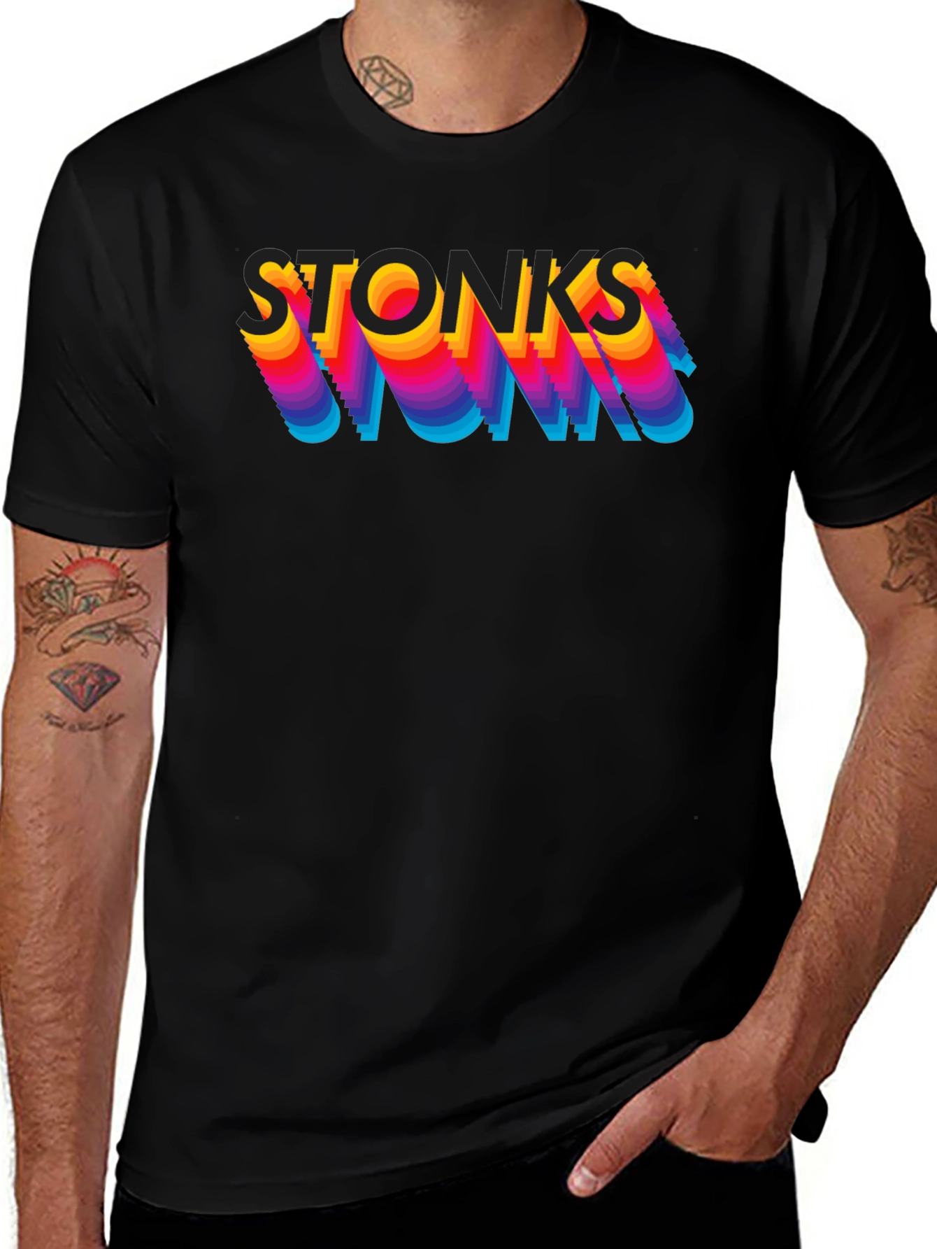 Stonks Graphic Tee - Retro Style