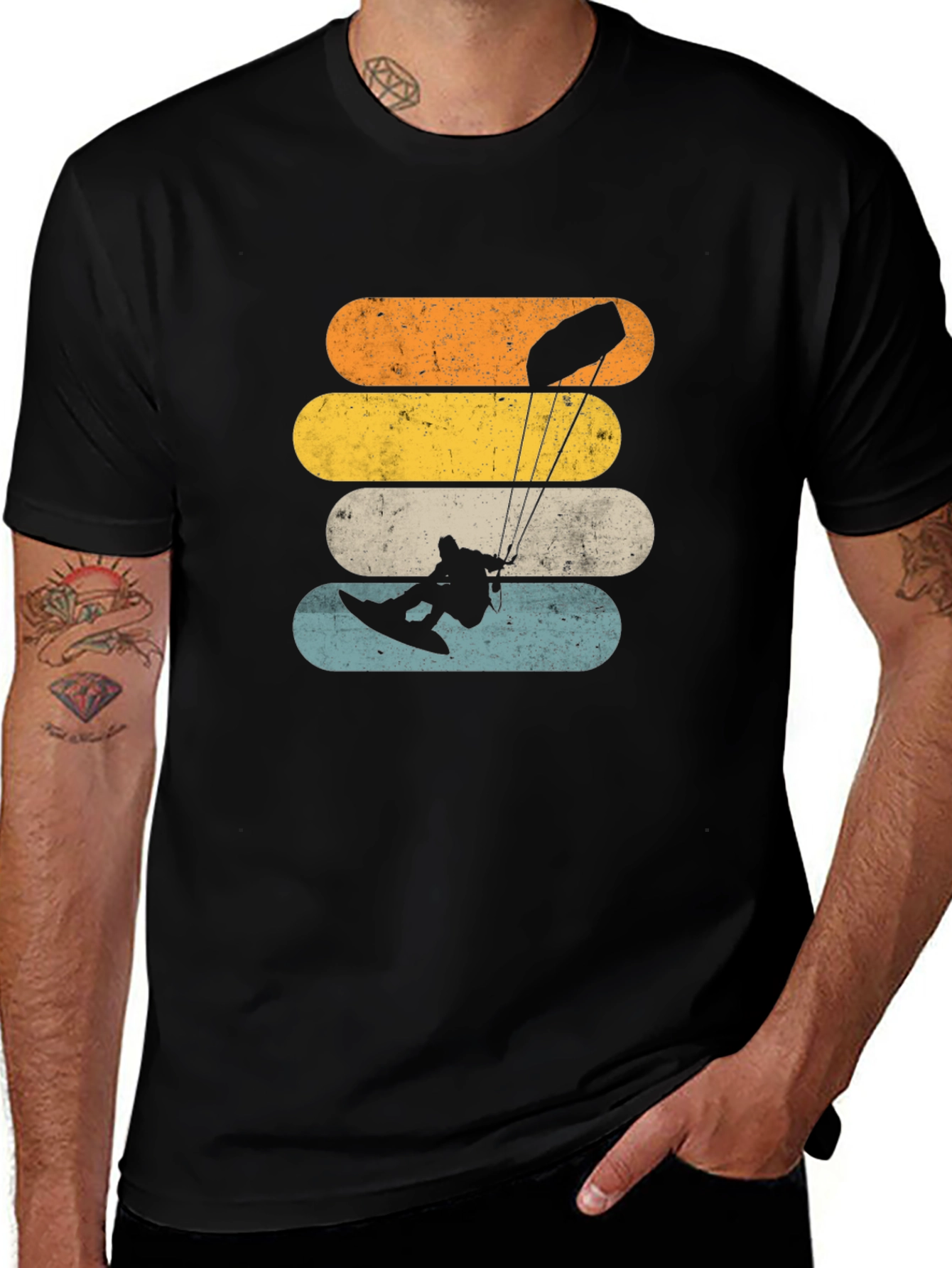 Variant 5 of Vintage Kitesurfing Retro Graphic Tee