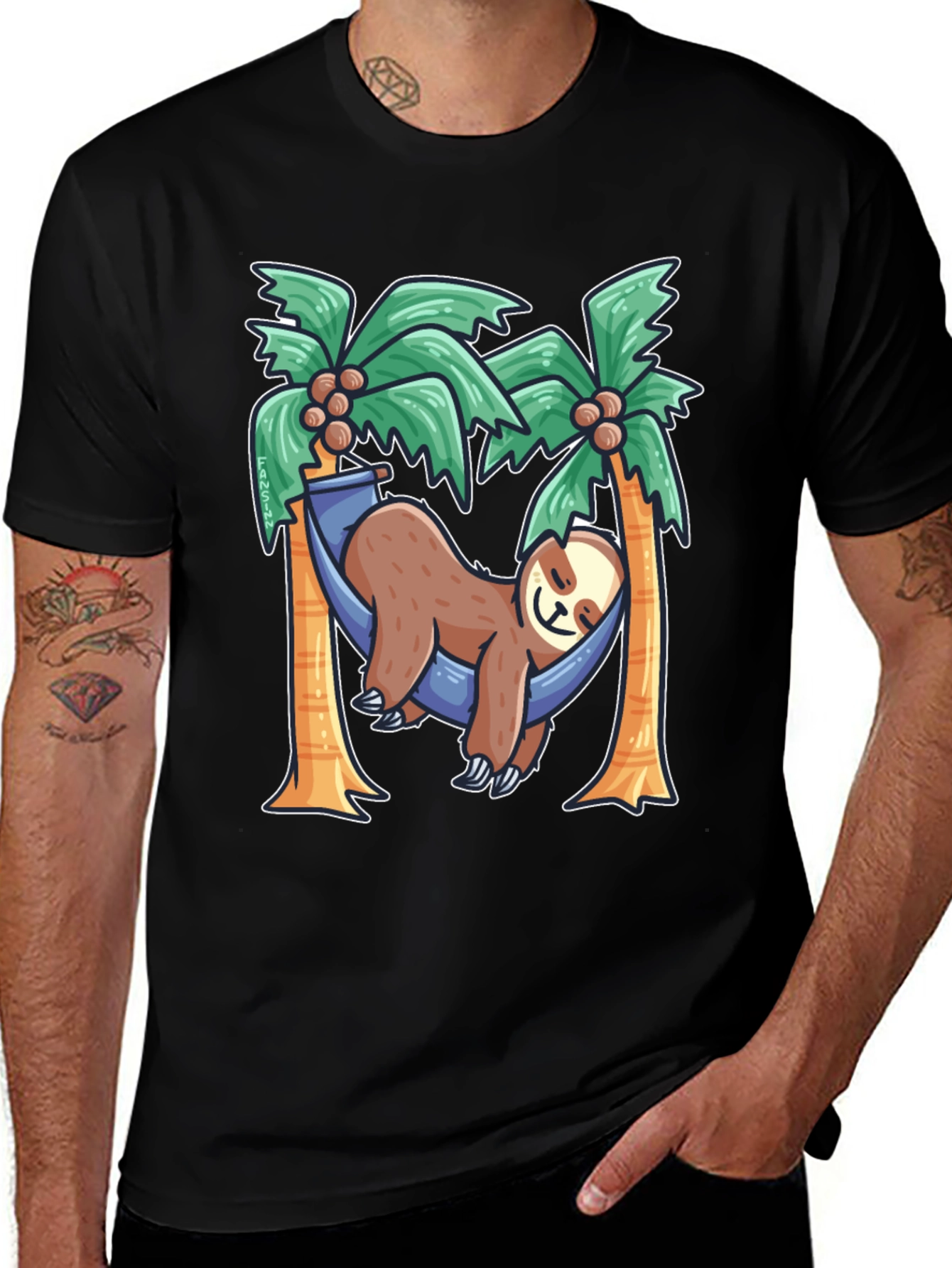 Variant 9 of Relaxed Sloth Hammock T-Shirt - Casual Comfort