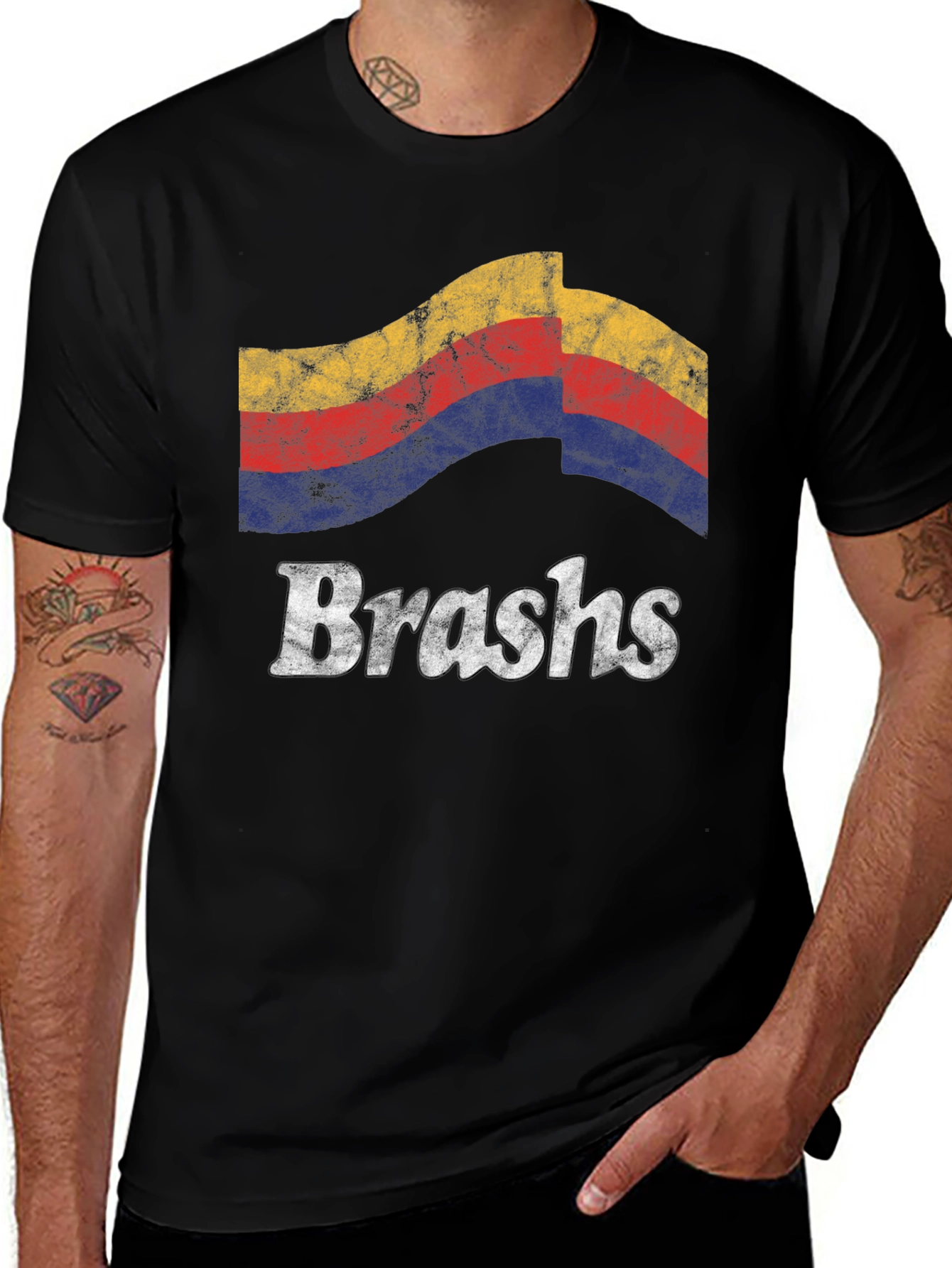 Variant 30 of Vintage Brashs T-Shirt - Retro Flag Design