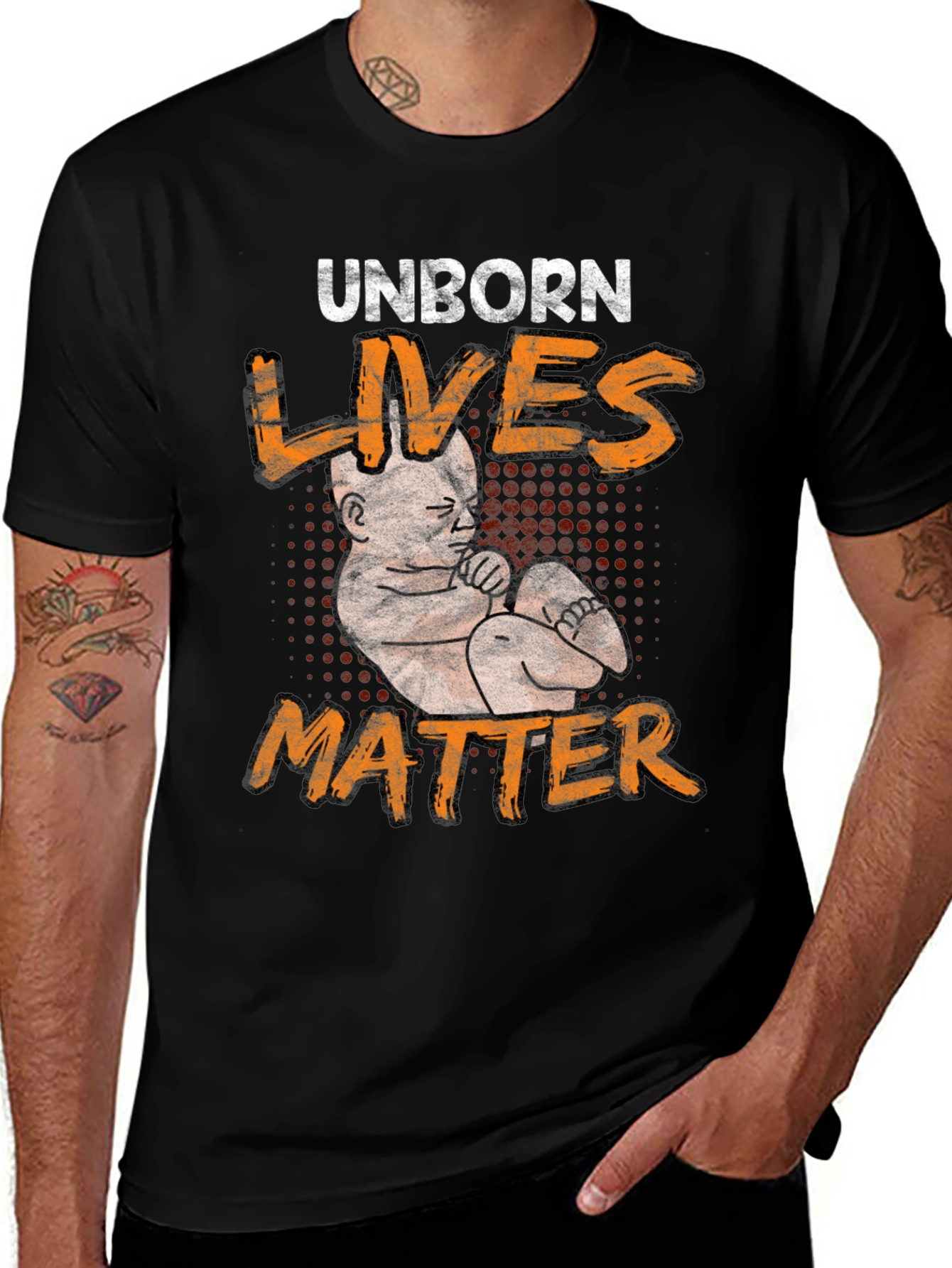 Variant 3 of Unborn Lives Matter Graphic Tee