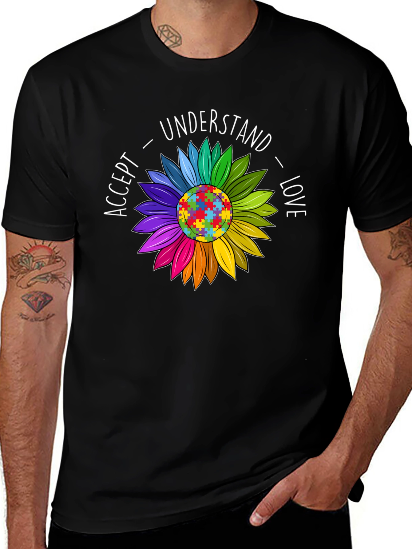 Autism Awareness Sunflower Graphic Tee