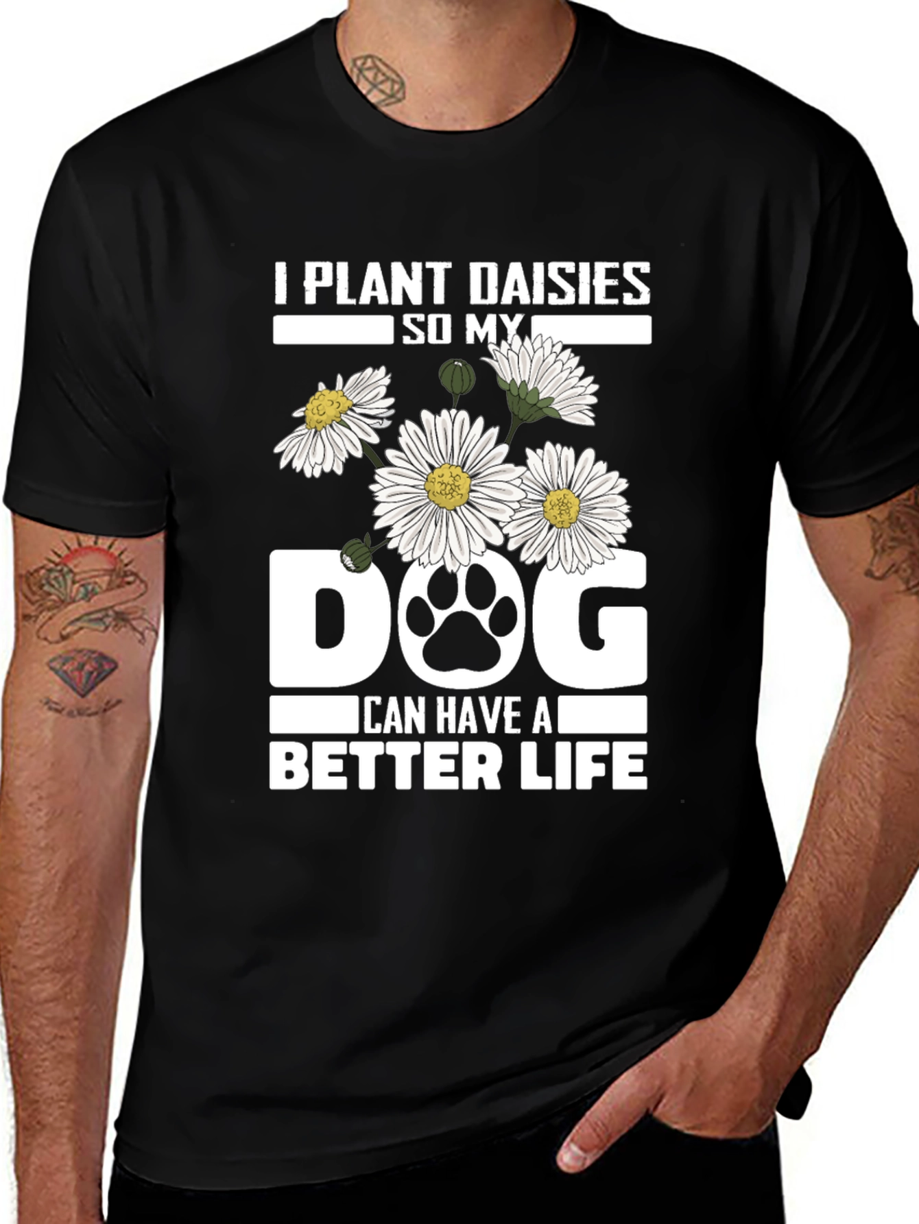 Variant 20 of Plant Daisies Dog T-Shirt - Better Life