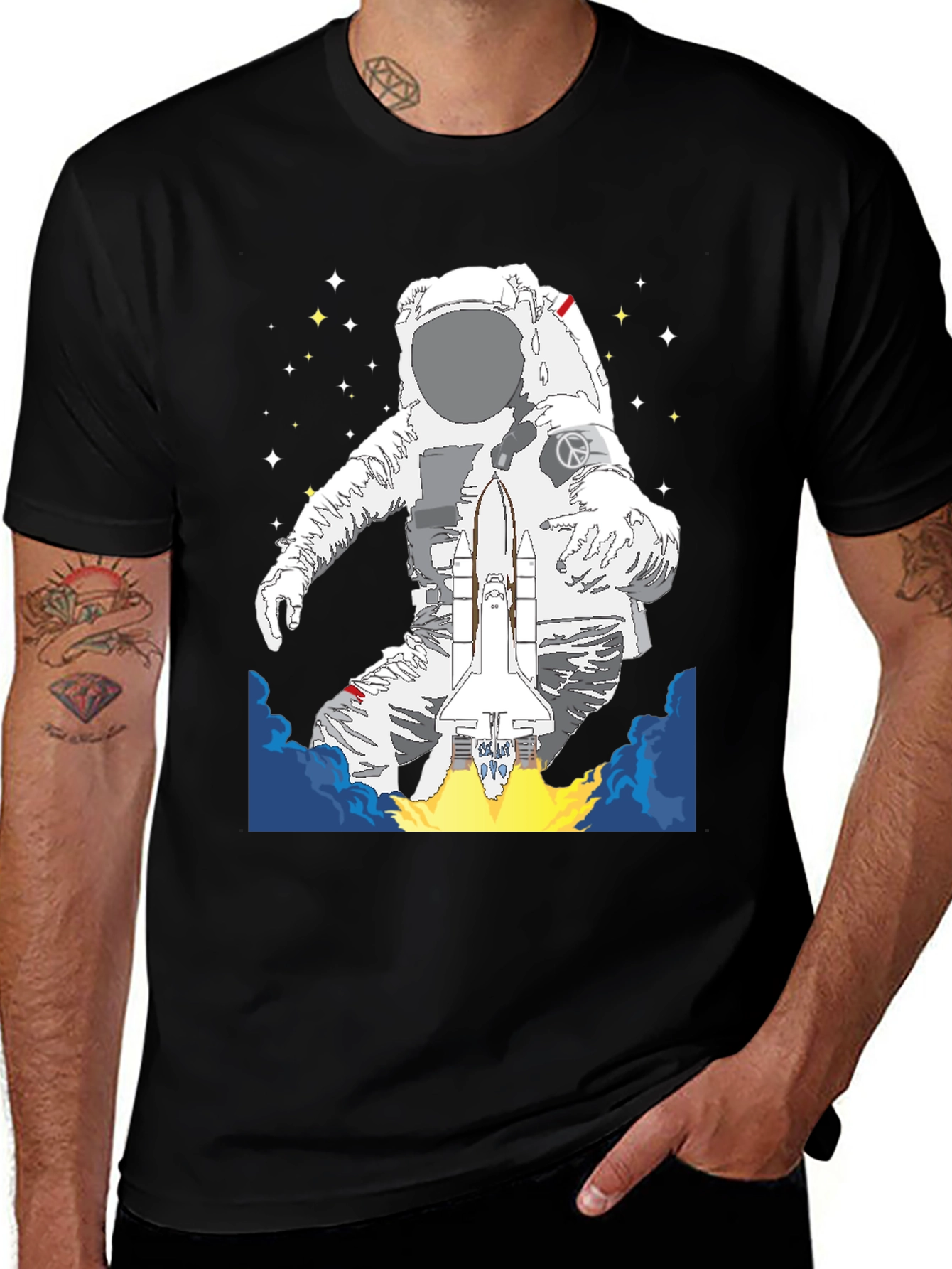 Variant 29 of Astronaut Space Shuttle Graphic Tee