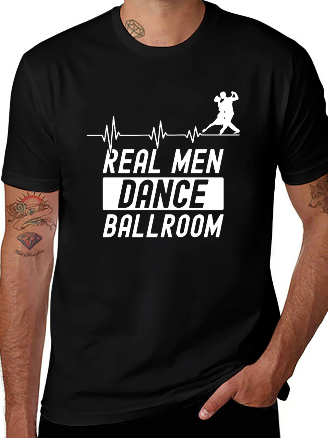 Variant 18 of Real Men Dance Ballroom T-Shirt