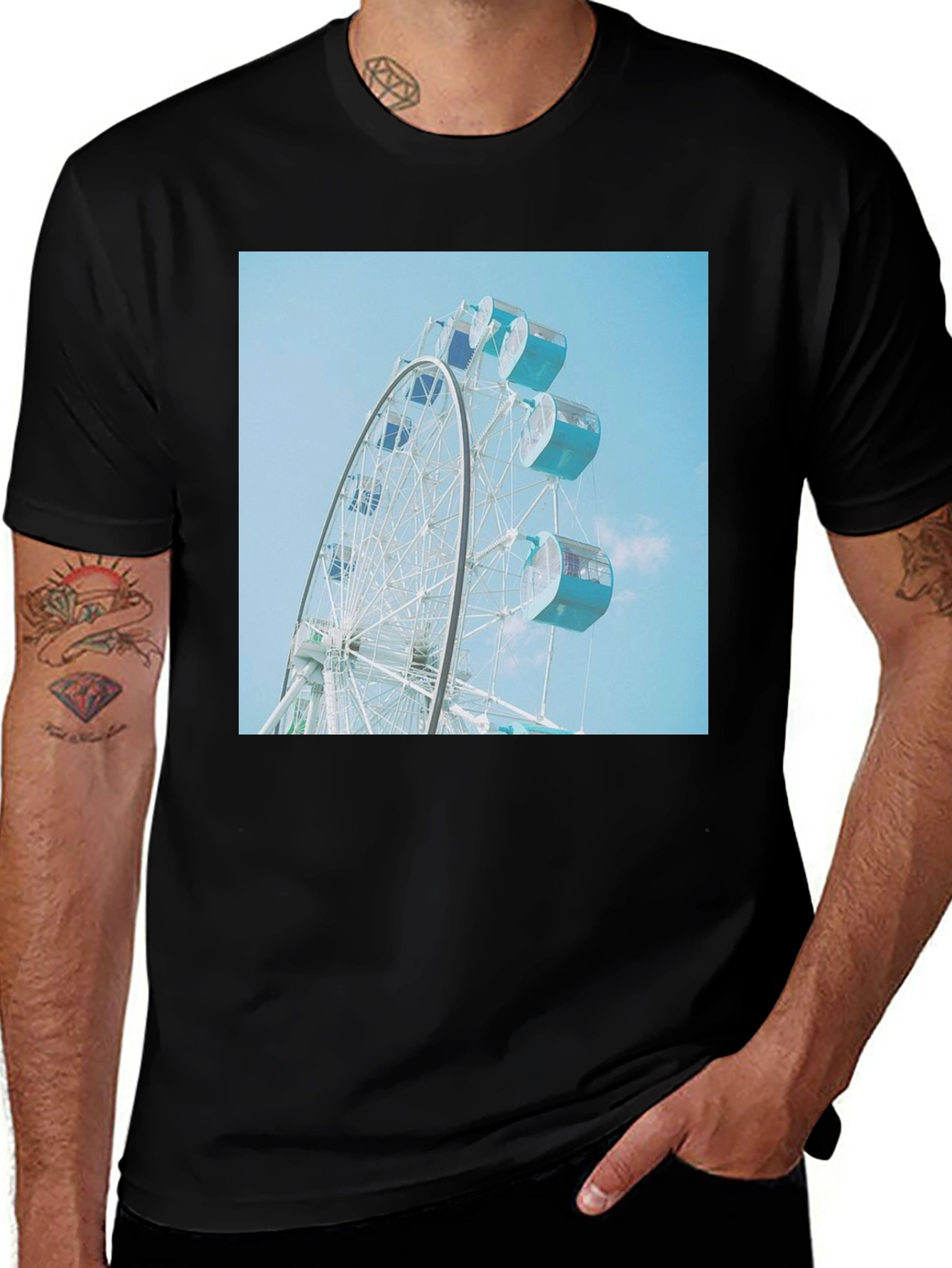 Variant 17 of Ferris Wheel Graphic Tee - Cool Casual Style