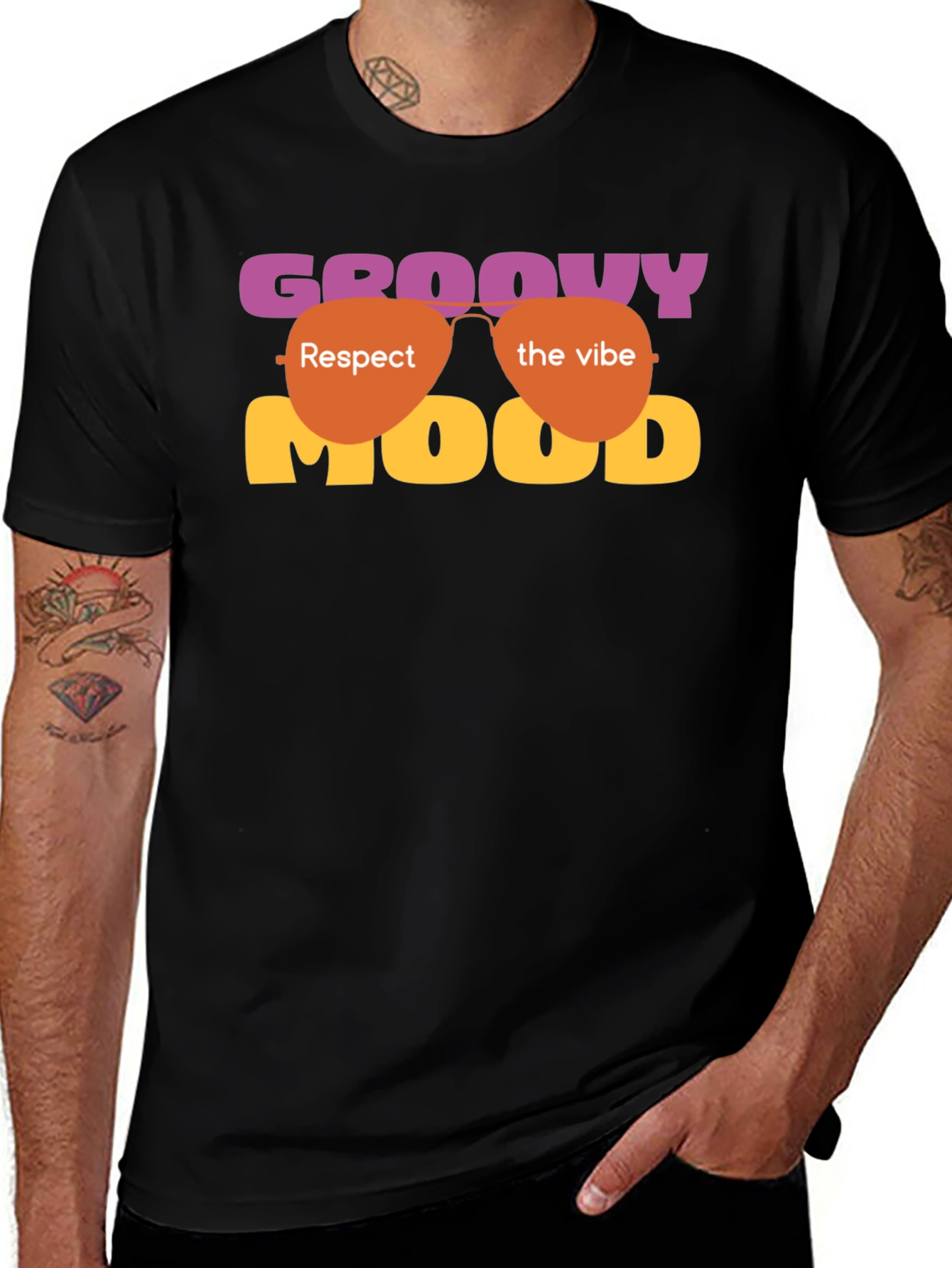 Variant 7 of Groovy Mood Graphic T-Shirt - Respect the Vibe