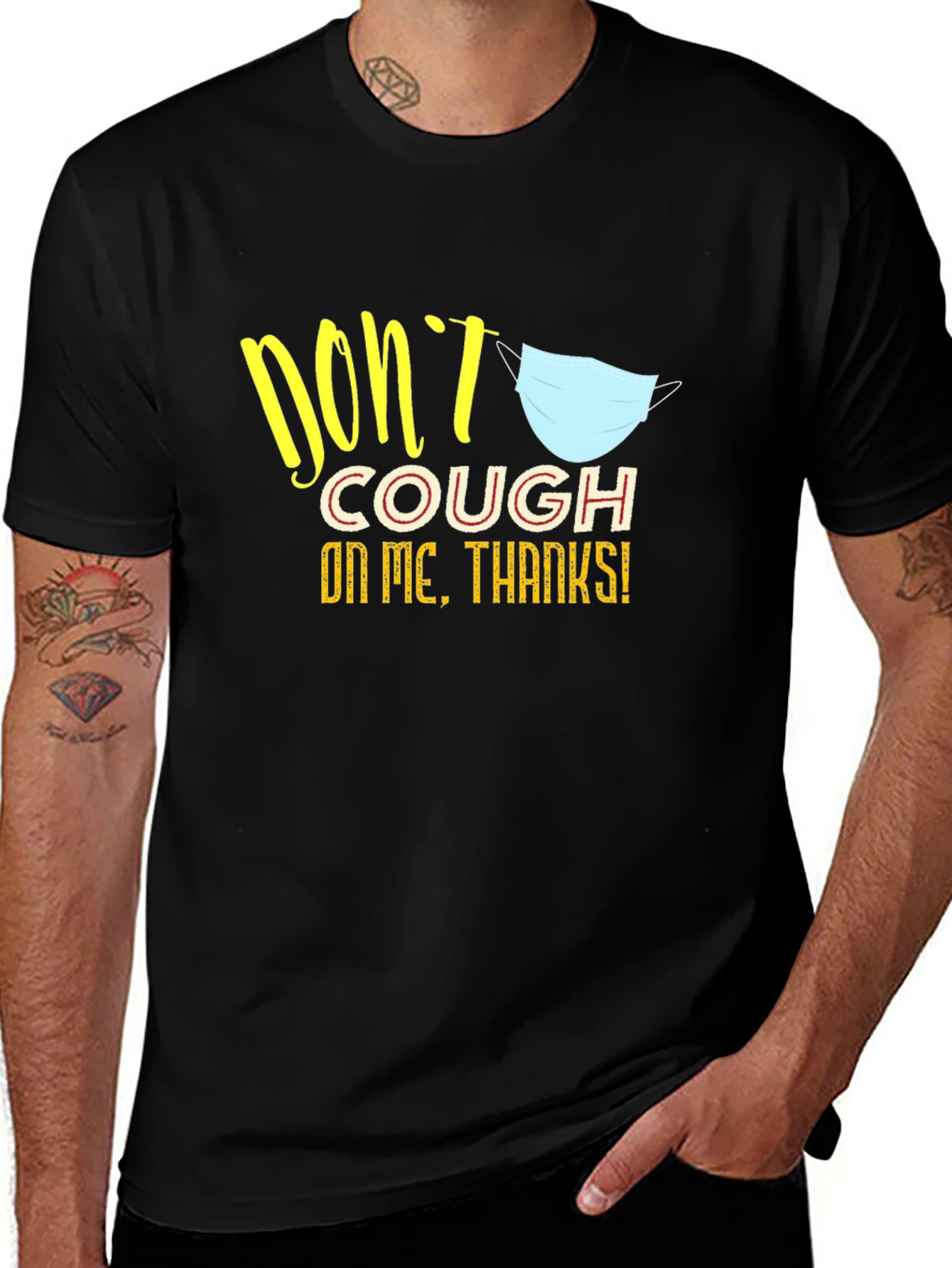 Variant 18 of Don't Cough on Me Black Graphic Tee