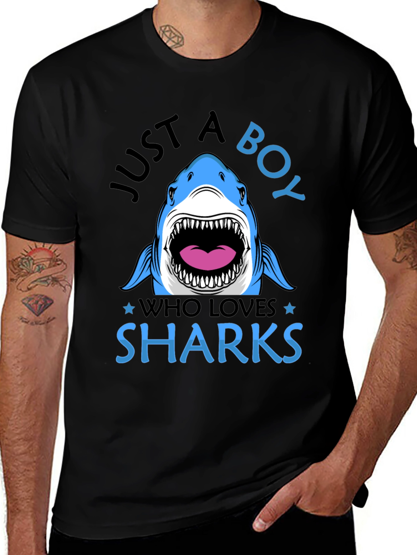 Variant 27 of Just A Boy Who Loves Sharks T-Shirt
