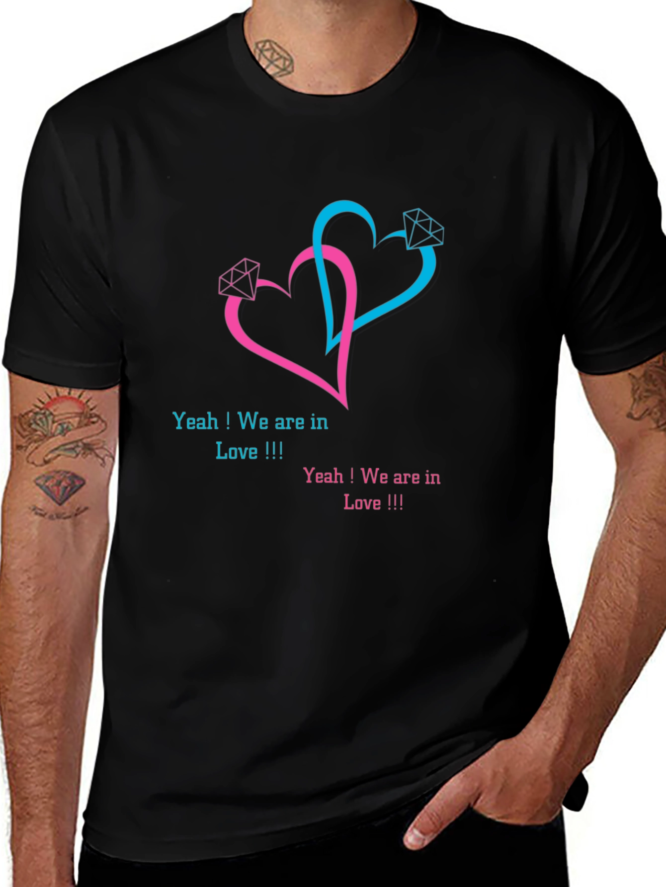 Variant 28 of Love Hearts T-Shirt - Stylish Graphic Tee