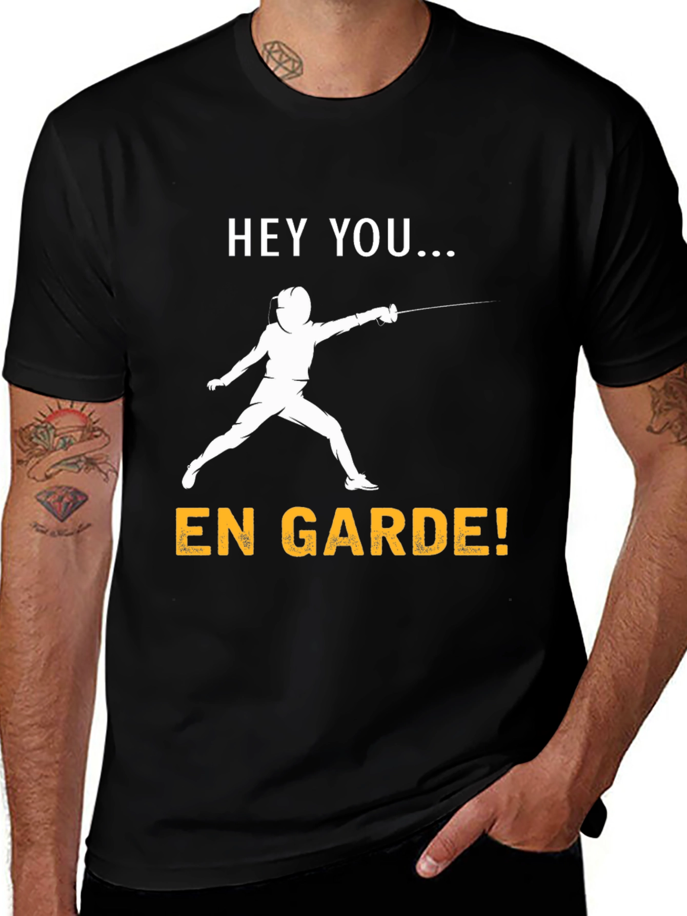 Black En Garde Fencing T-Shirt main image