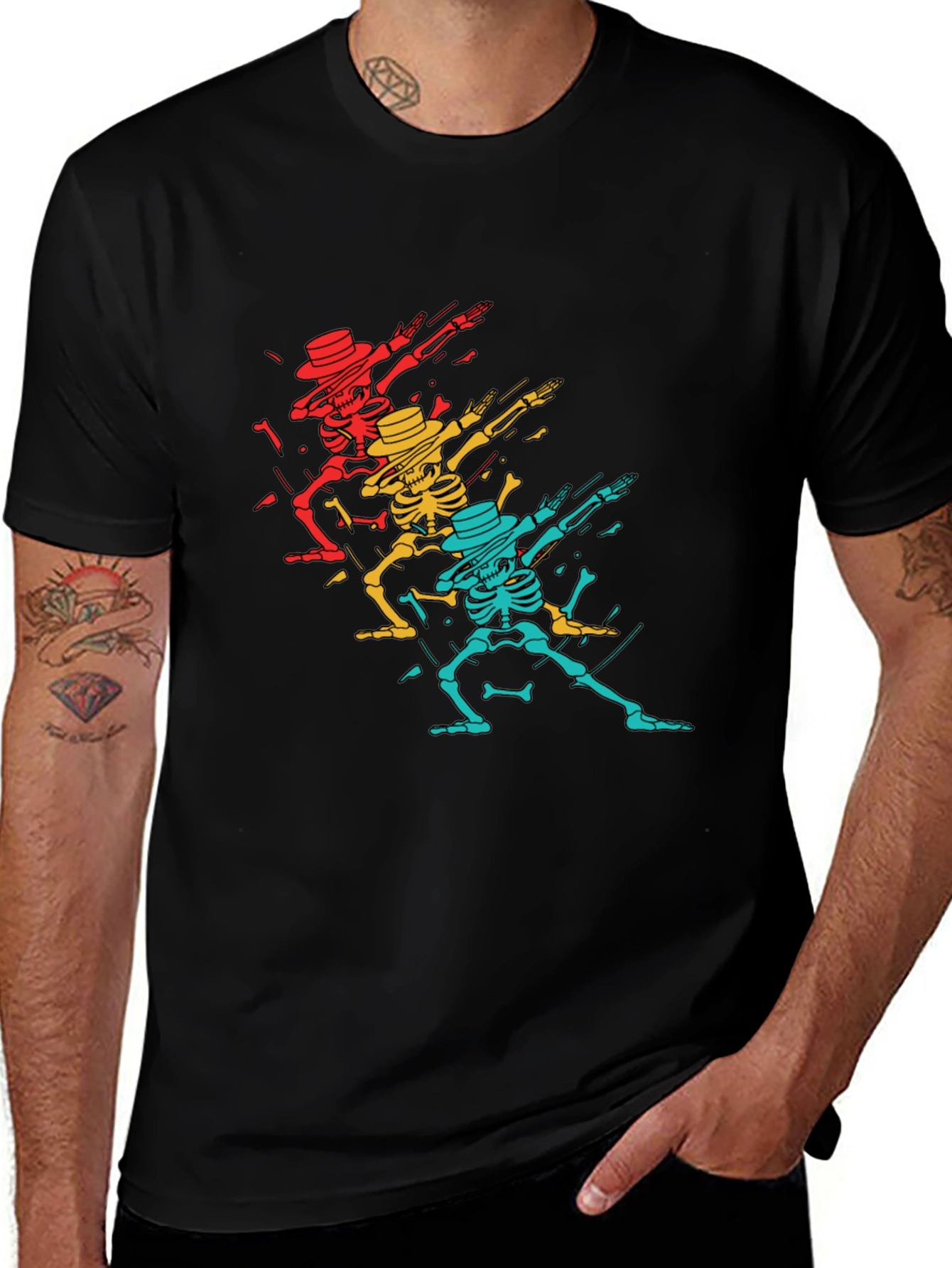 Variant 8 of Dabbing Skeleton T-Shirt - Cool Graphic Tee