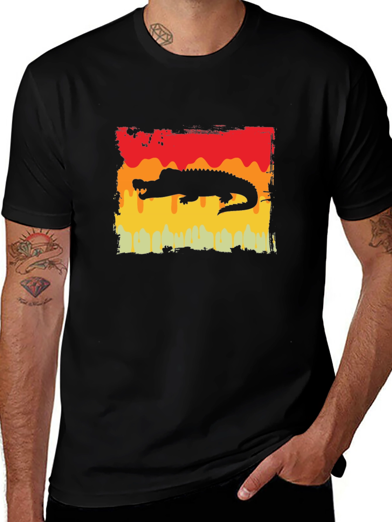 Variant 13 of Retro Alligator Graphic Tee - Cool Gator Design