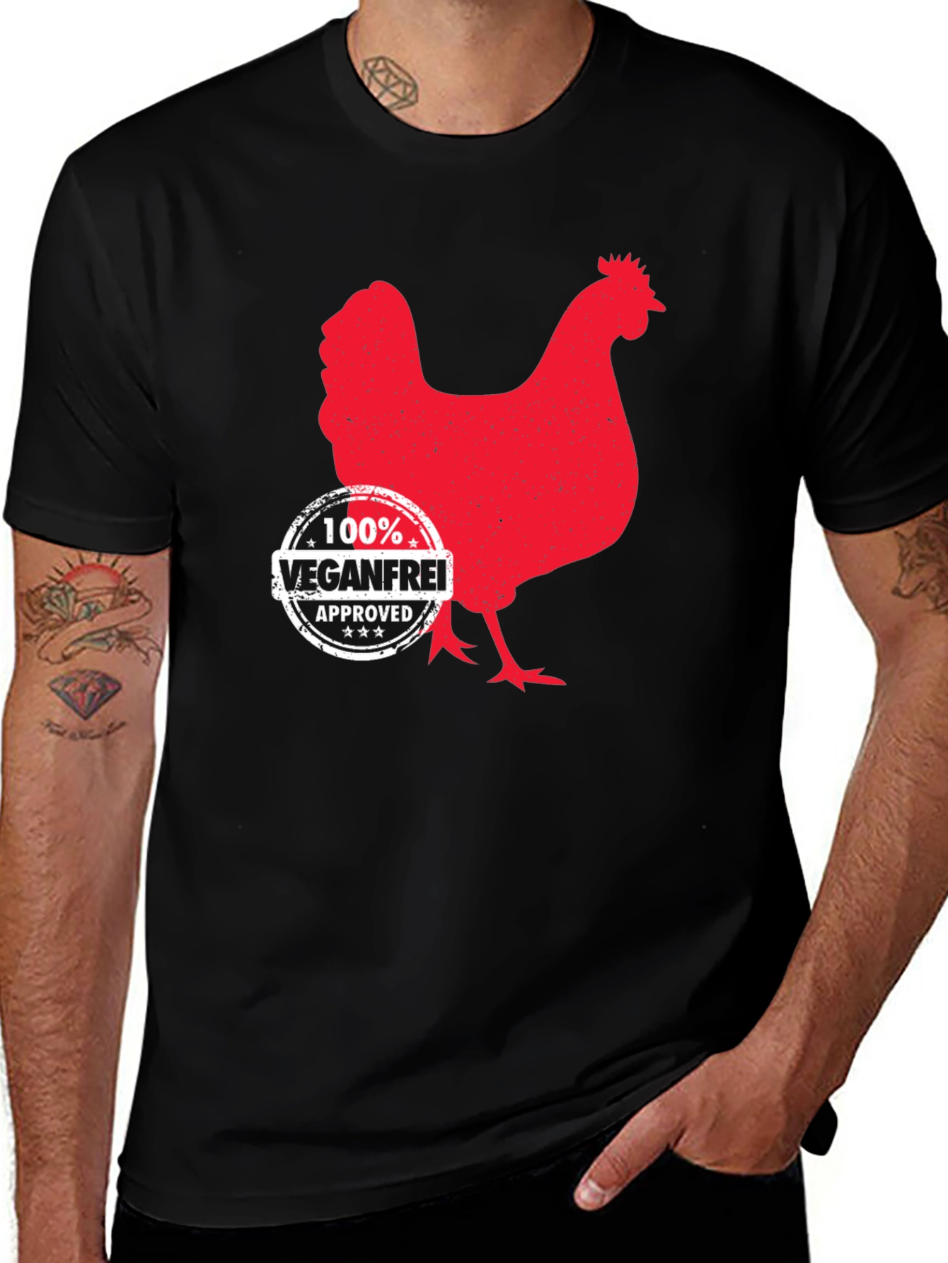 Variant 28 of Vegan Chicken T-Shirt - 100% Veganfrei Approved