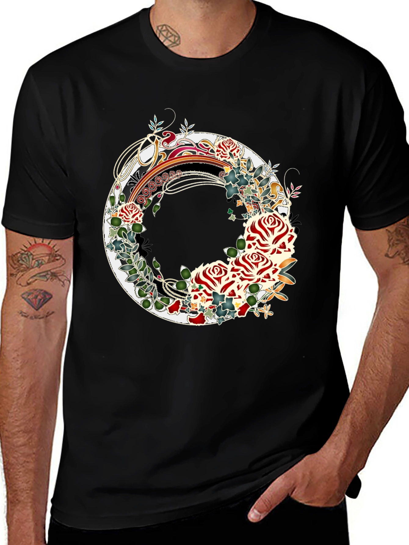 Variant 9 of Floral Circle Graphic T-Shirt