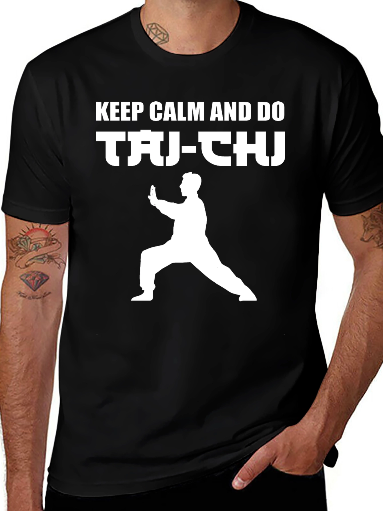 Variant 30 of Keep Calm and Do Tai-Chi Black T-Shirt