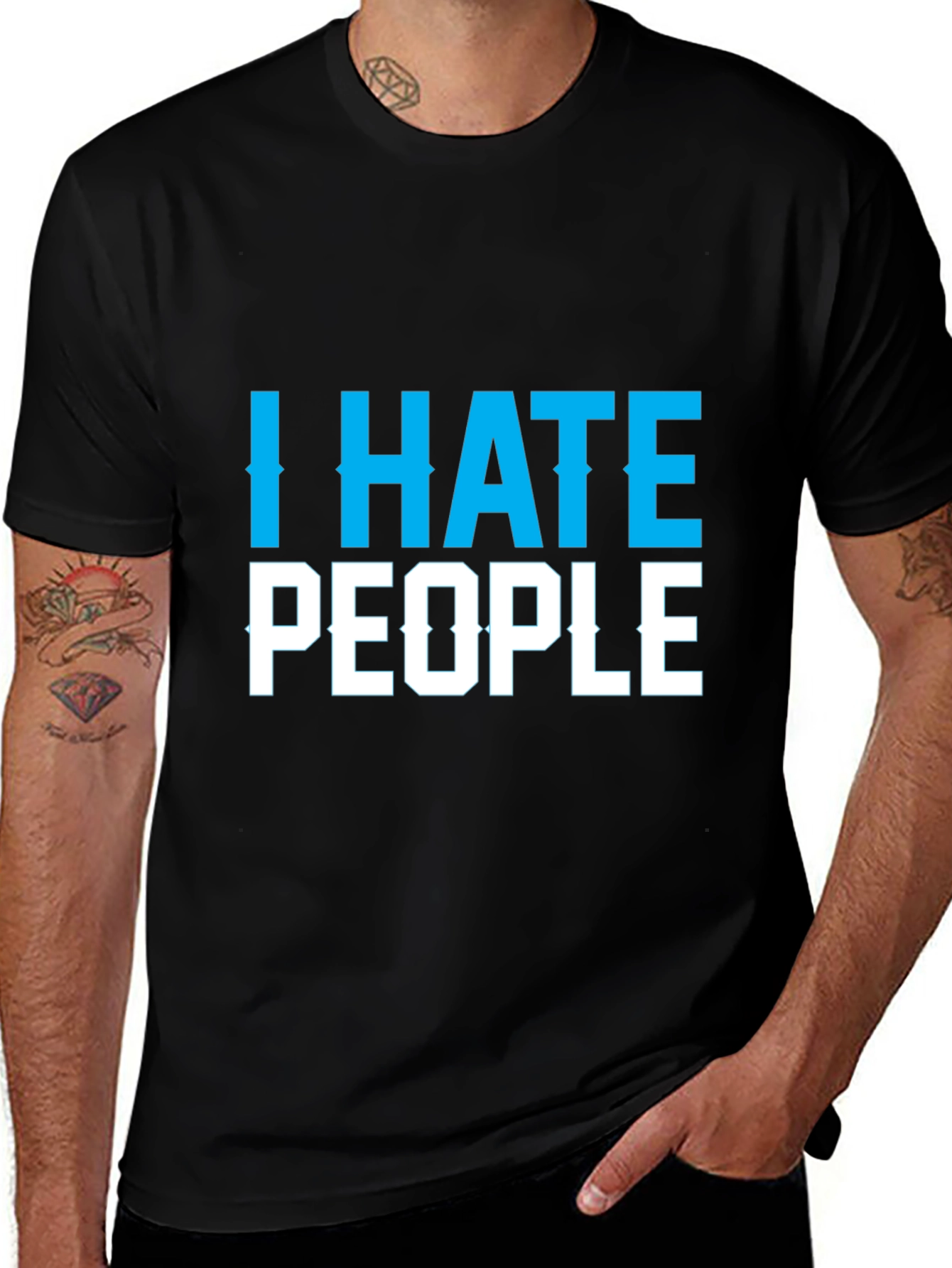 Variant 18 of I Hate People Graphic Tee - Sarcastic Novelty T-Shirt