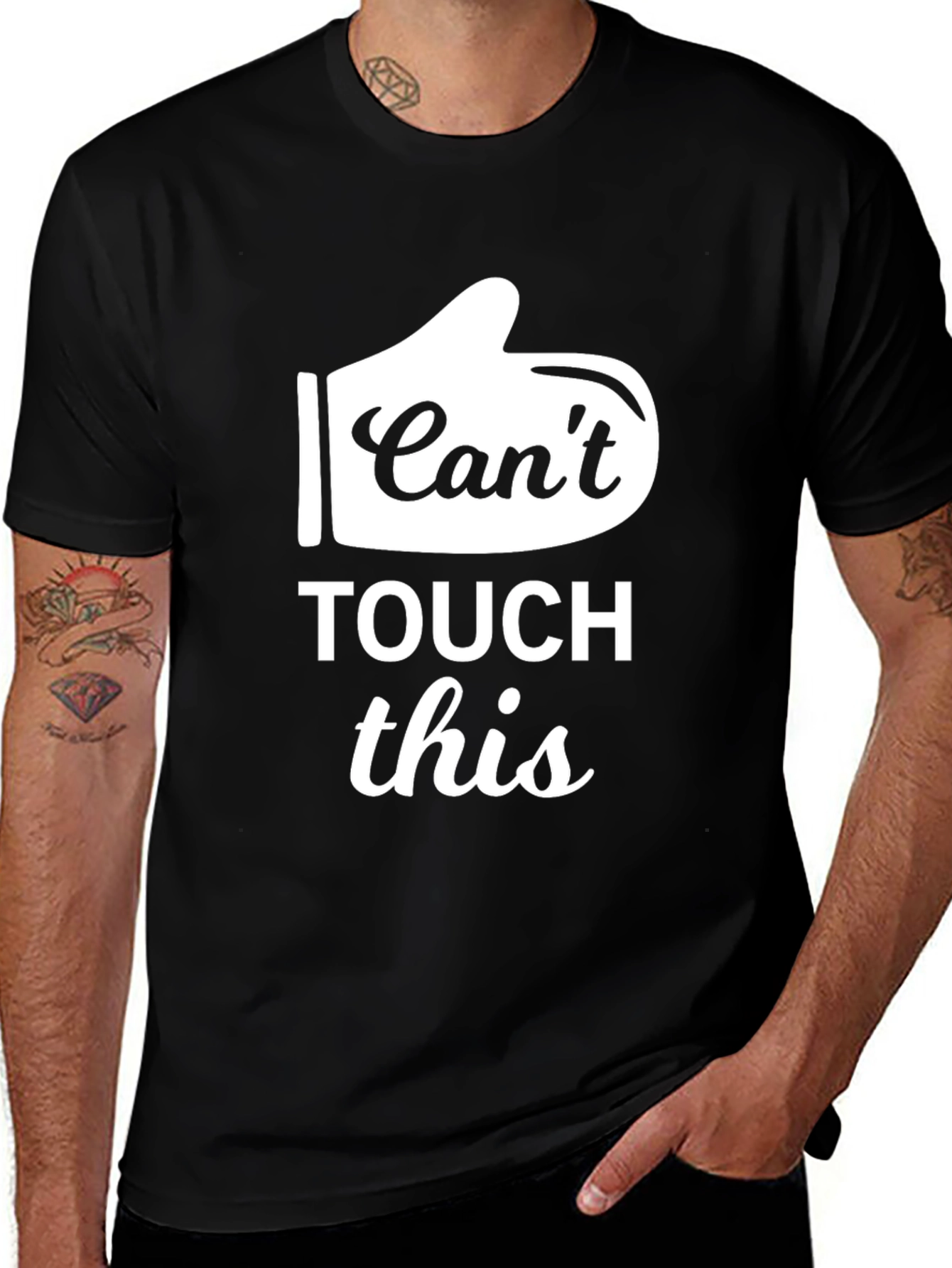 Variant 29 of Can't Touch This Black Graphic Tee