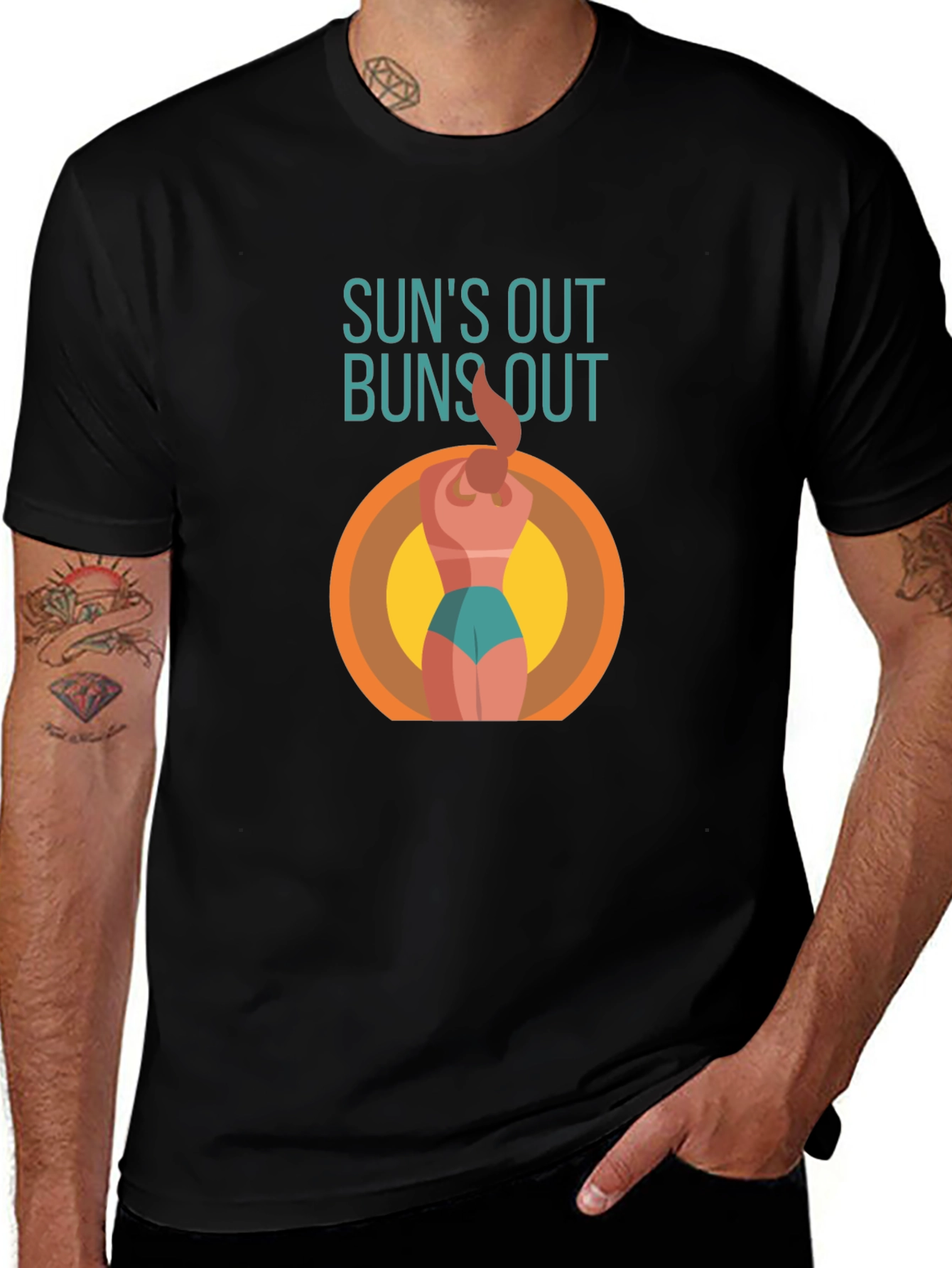Variant 24 of Sun's Out Buns Out Graphic Tee - Summer Fun T-Shirt