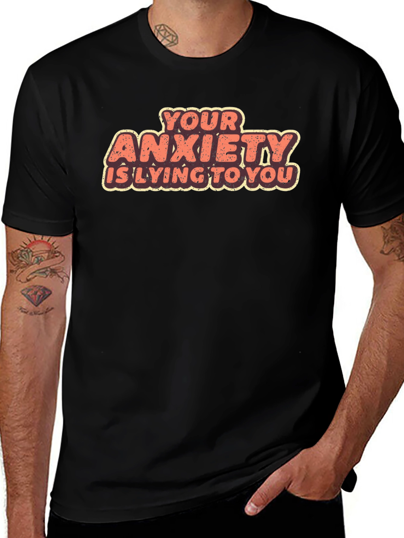 Variant 14 of Anxiety Affirmation T-Shirt: Positive Mindset Tee