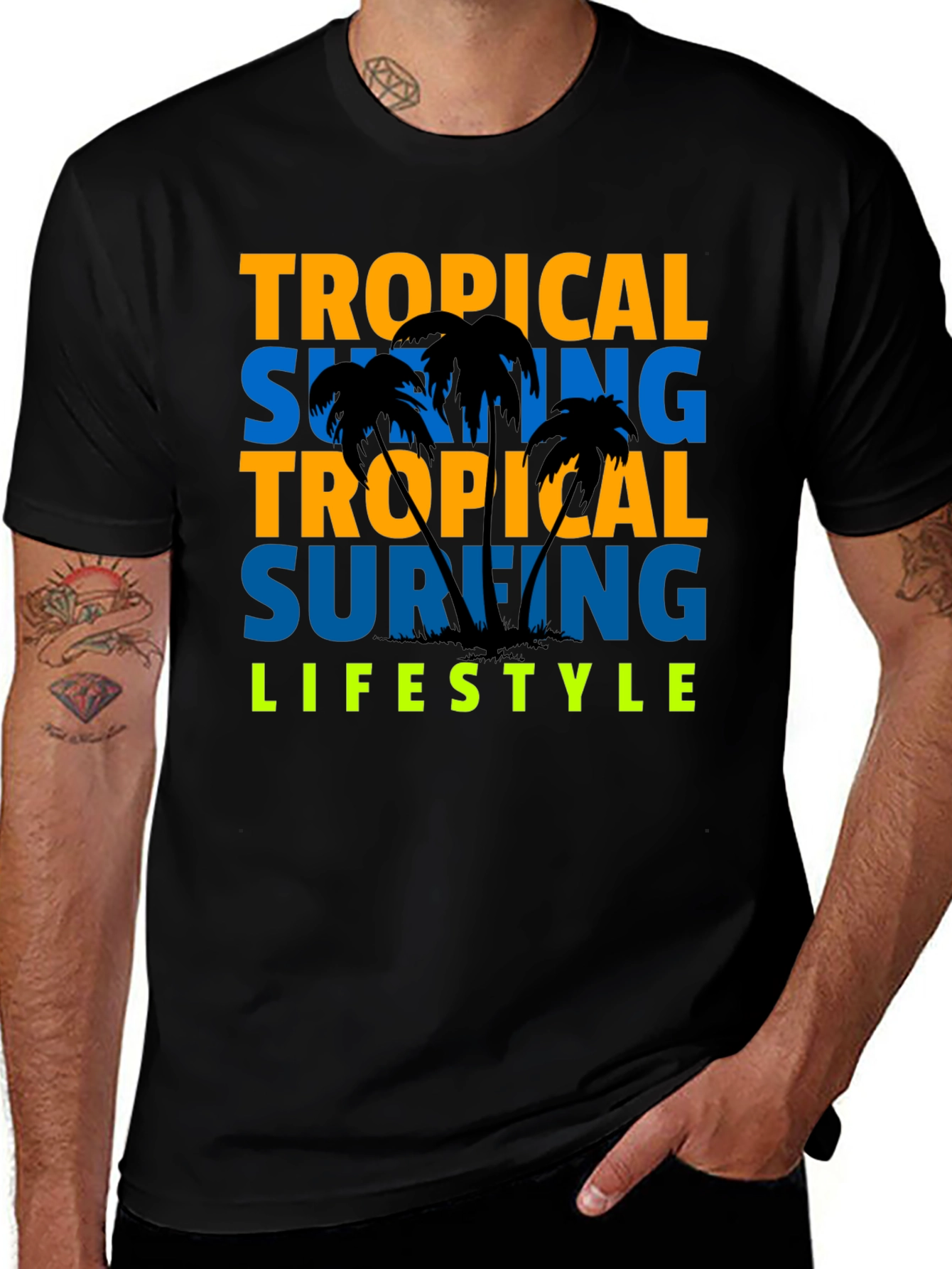 Variant 18 of Tropical Surfing Lifestyle Graphic T-Shirt