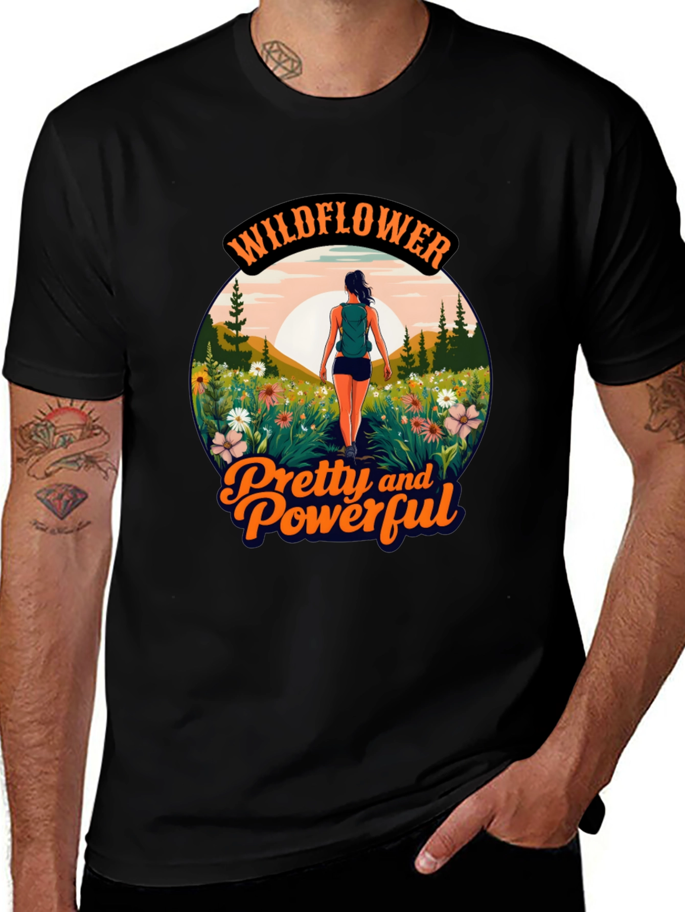 Variant 25 of Wildflower Pretty and Powerful Graphic Tee